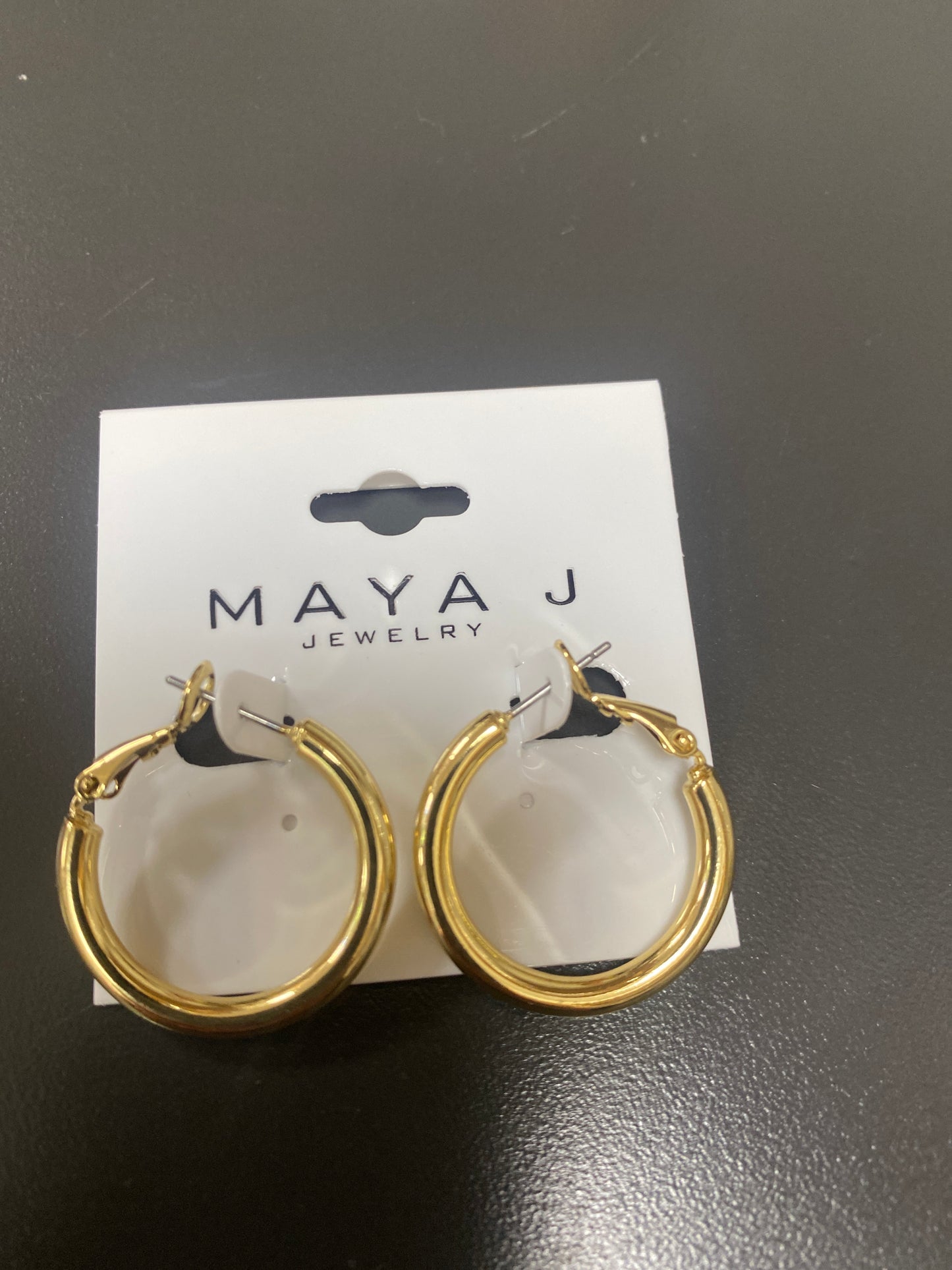 1.25" TUBULAR HOOPS - GOLD