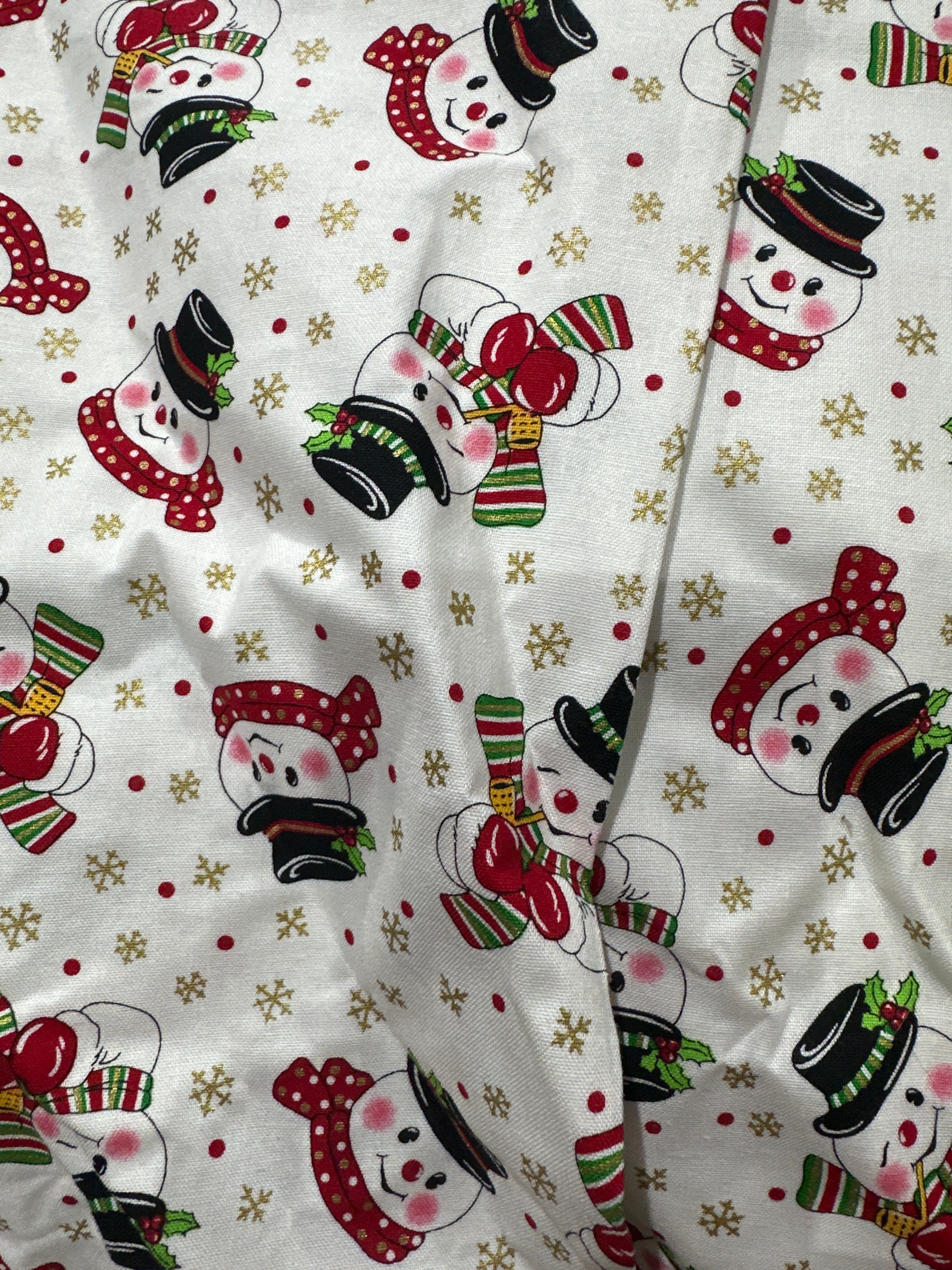 White Snowman Wreath Scarf