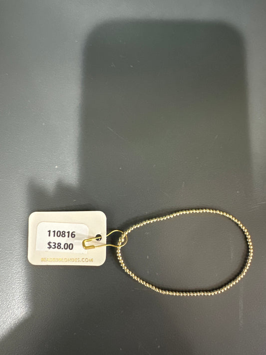 2MM GOLD BEADED BRACELET