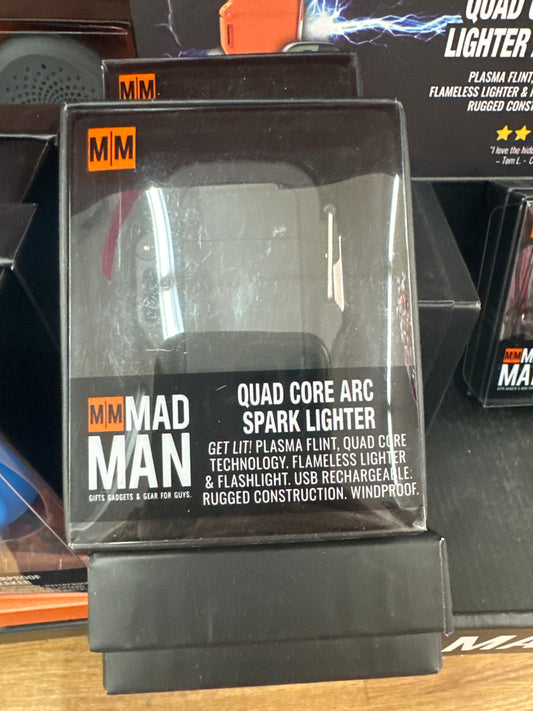 MAD MAN QUAD CORE ARC SPARK LIGHTER - BLACK