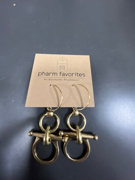 HORSEBIT HOOP & CHARM EARRINGS