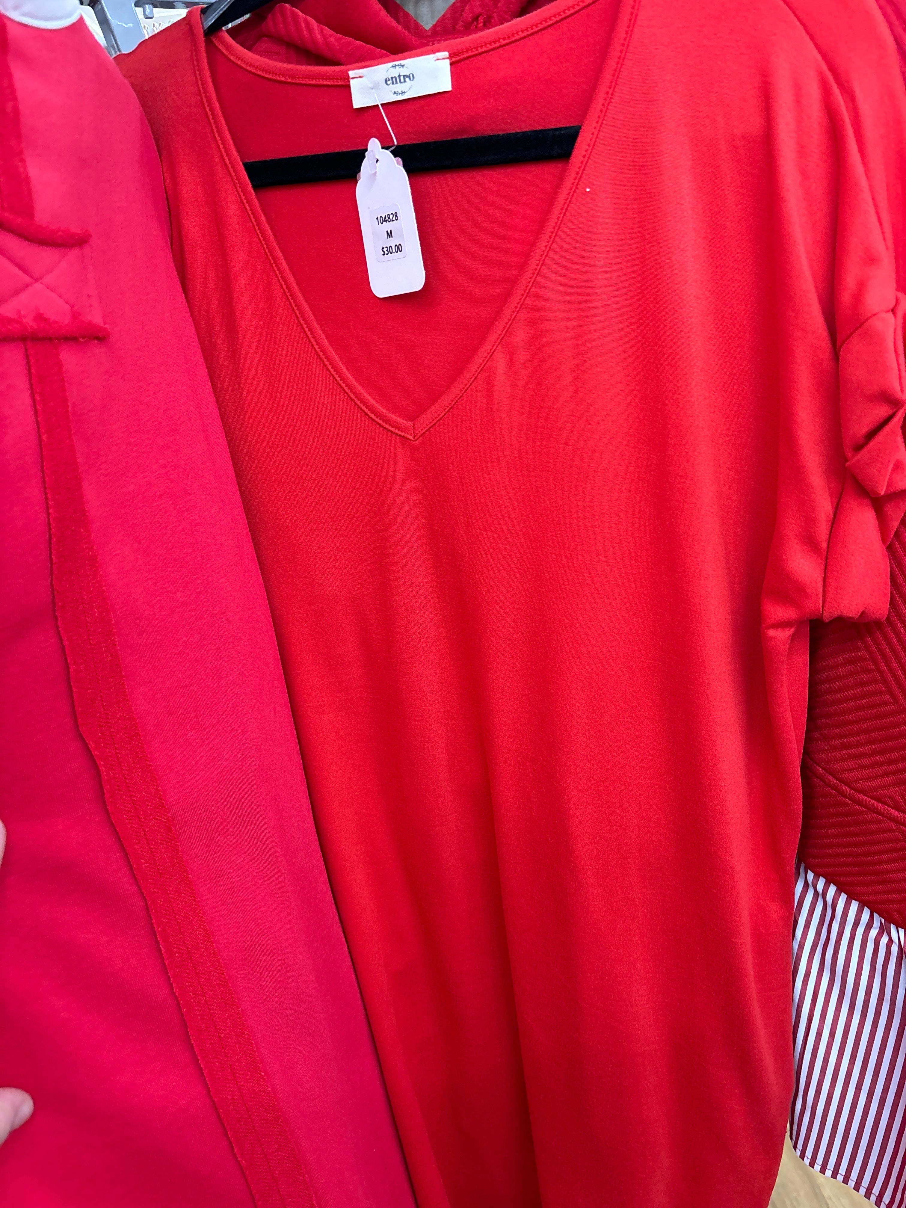 RED TSHIRT DRESS - M