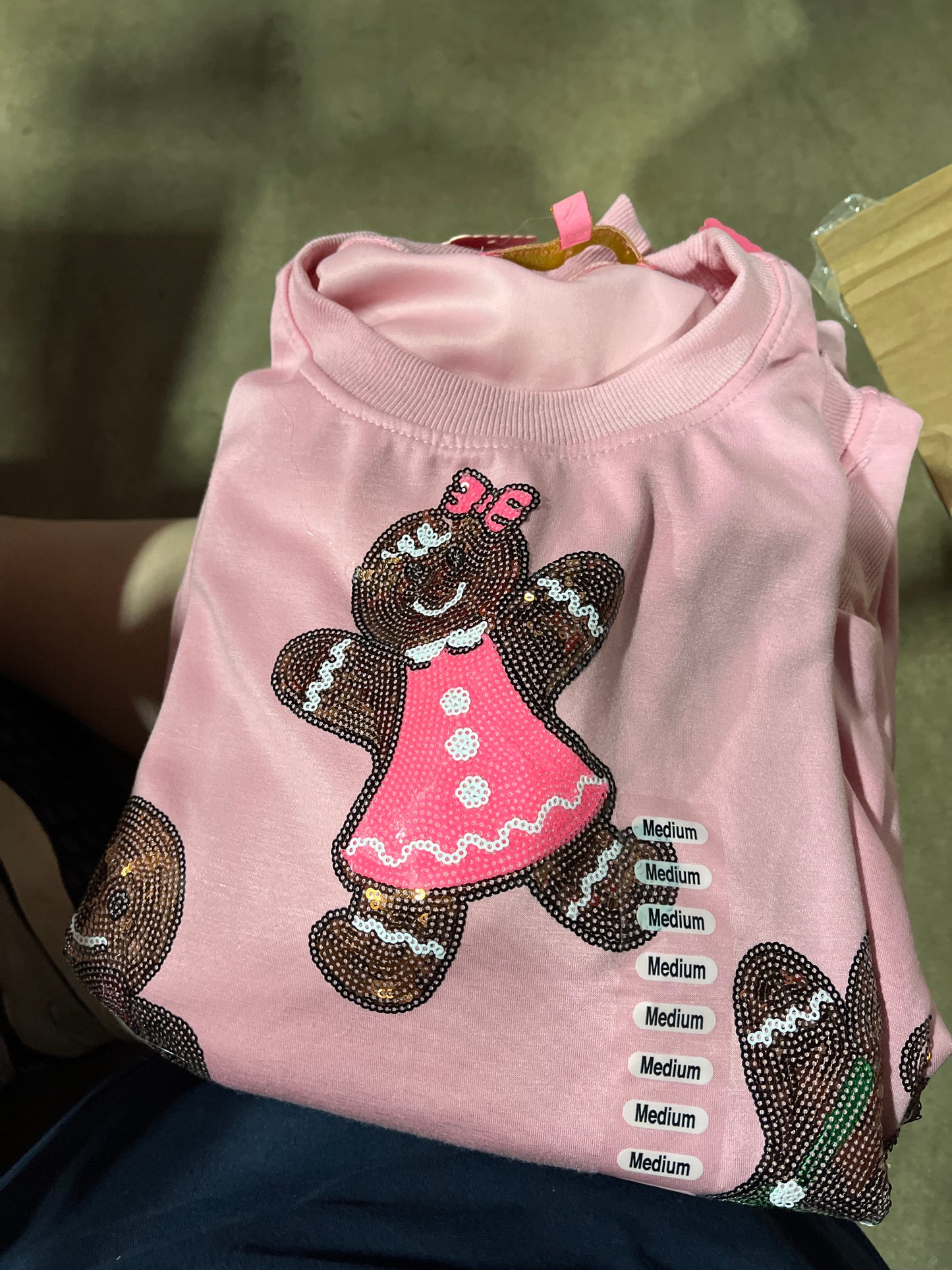 Gingerbread Sequin Sweatshirt