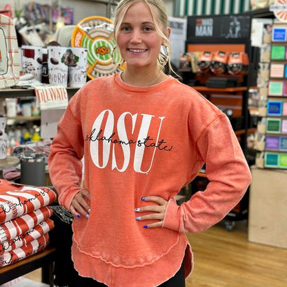 Oklahoma State Round Hem Crewneck