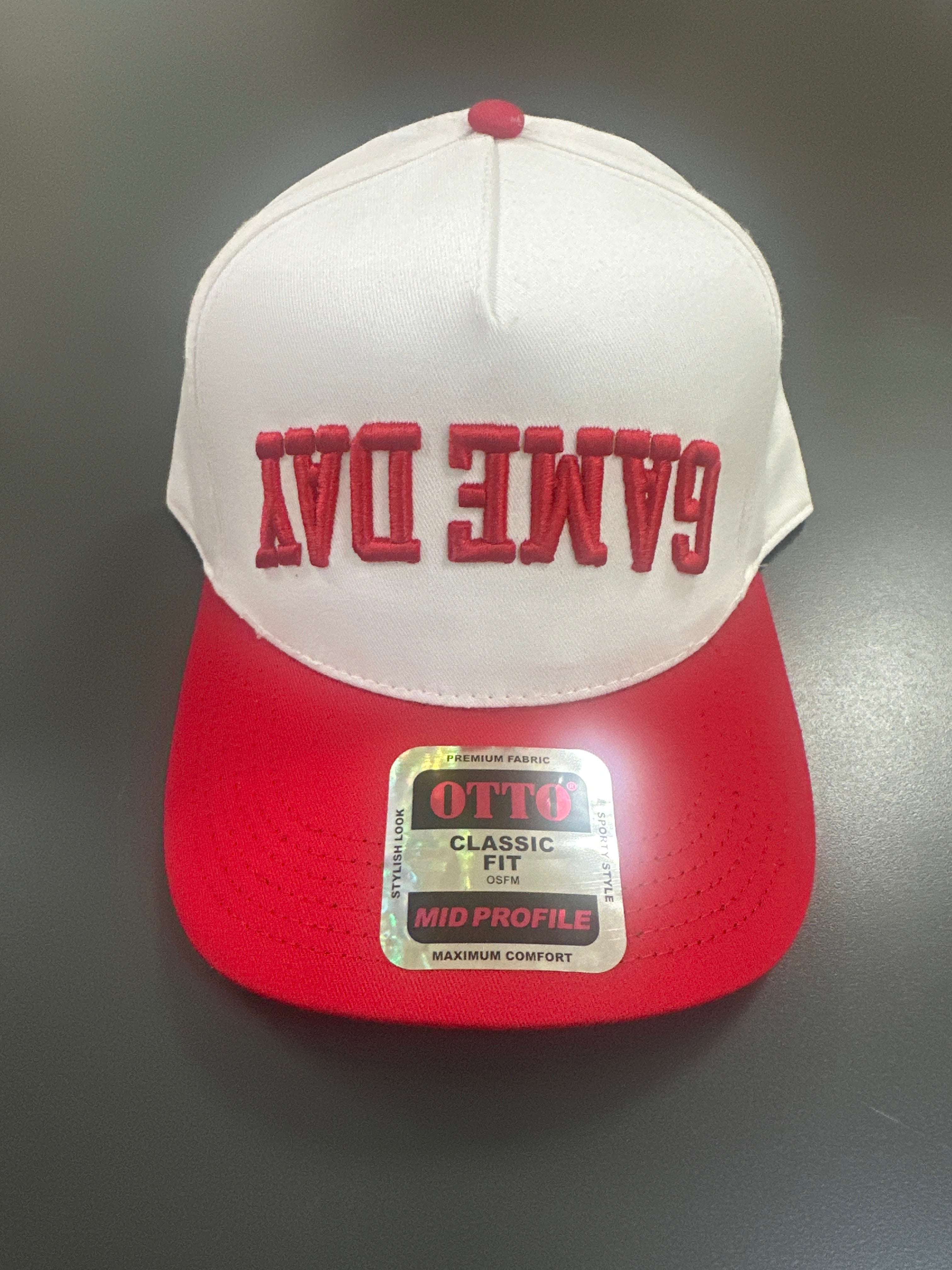 Backwards Game Day Hat - Red