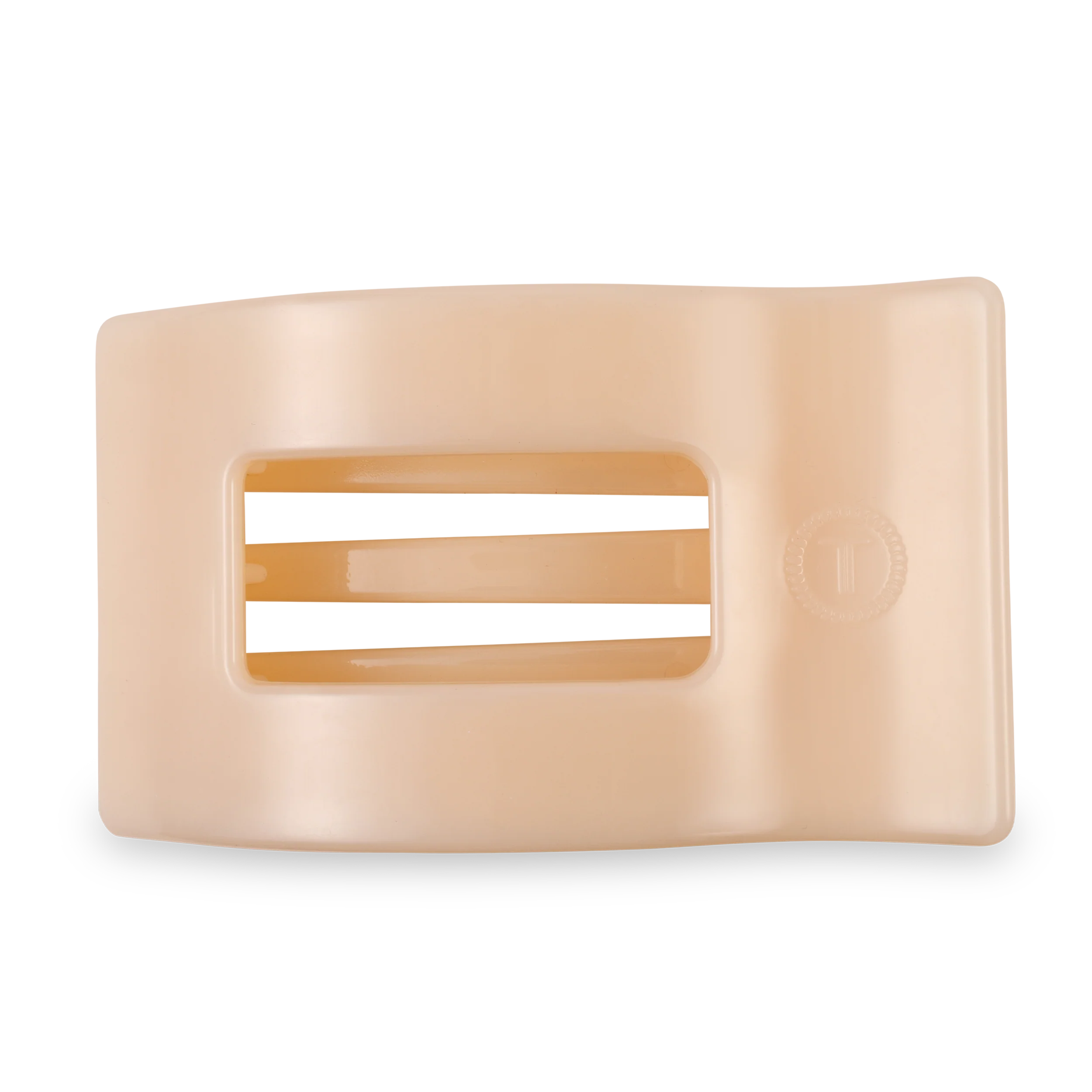 Almond Beige Large Flat Rectangle Hair Clip