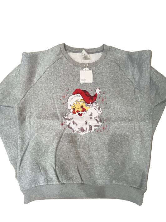 VINTAGE SANTA SWEATSHIRT - GREY