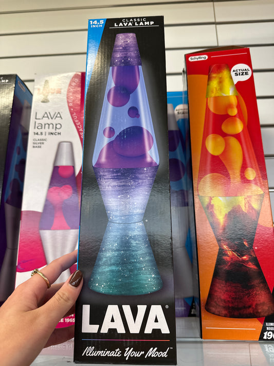 LAVA LAMP -  CERAMIC DIP GLAZE/PURPLE/BLUE