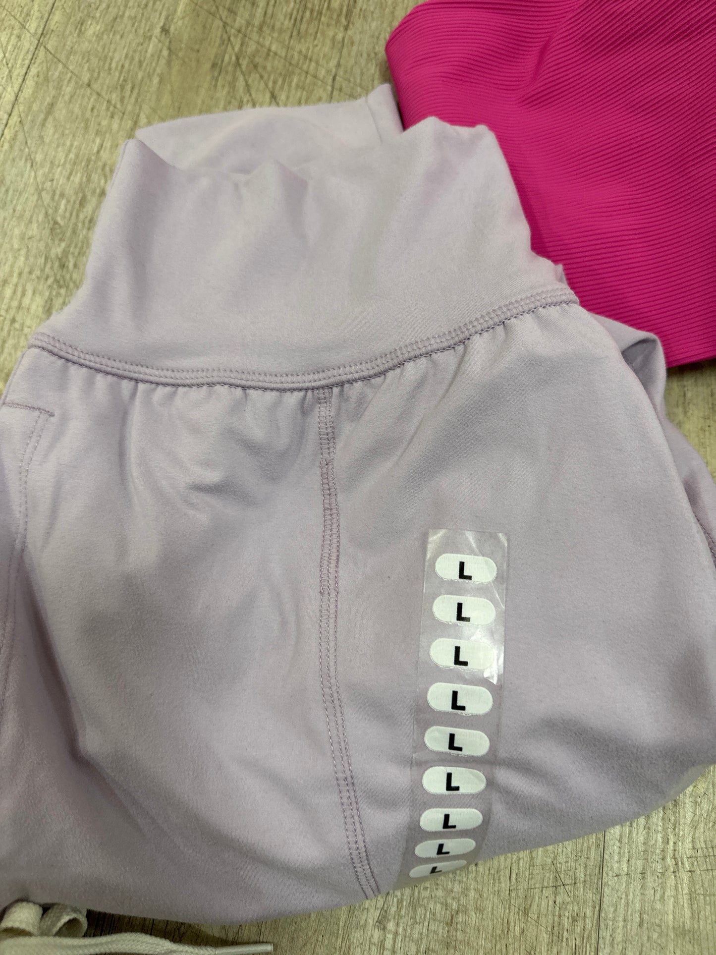 HIGH WAISTED JOGGERS W/POCKETS - LAVENDER - L