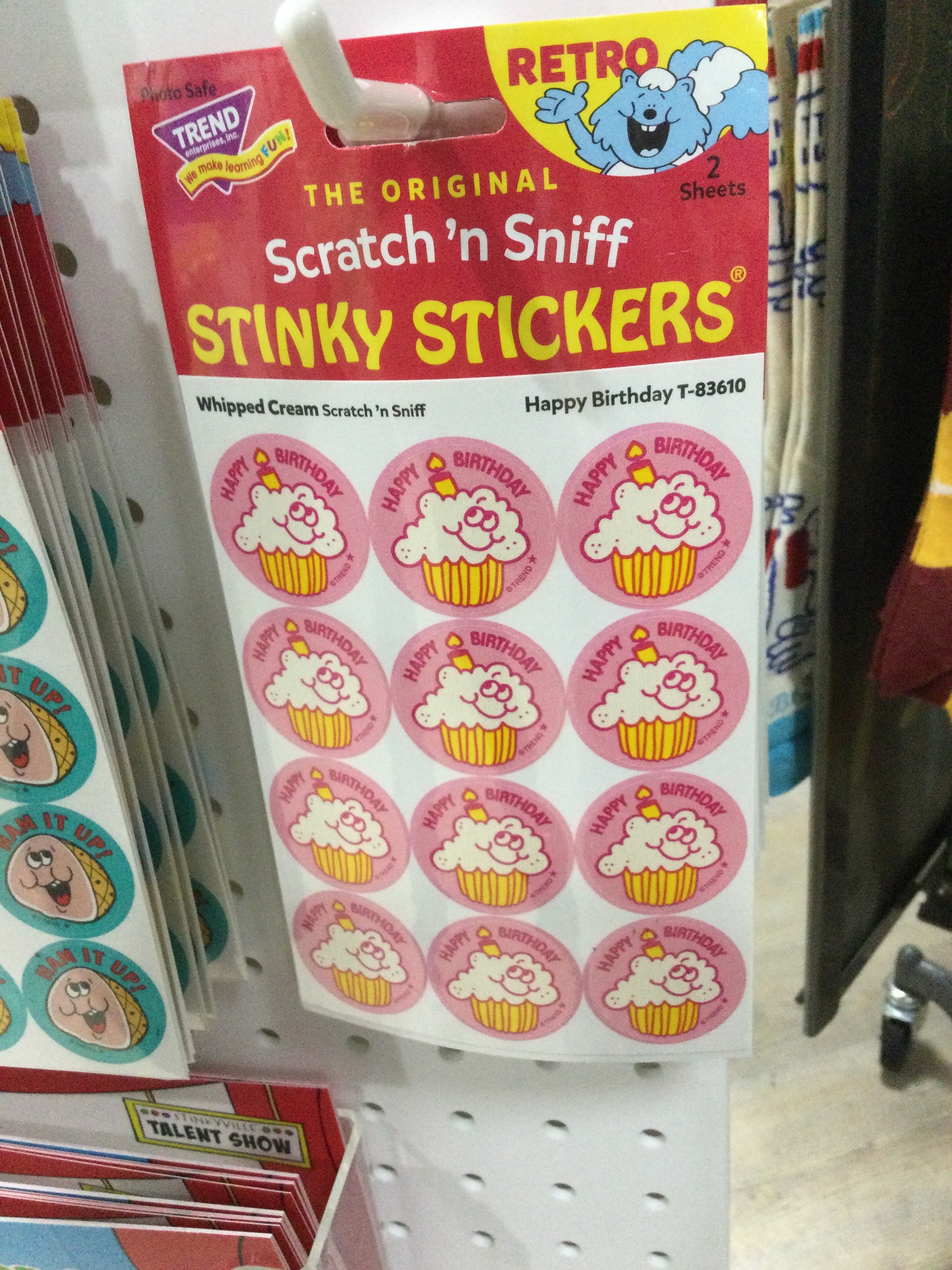 SCRATCH N SNIFF STINKY STICKERS - WHIPPED CREAM