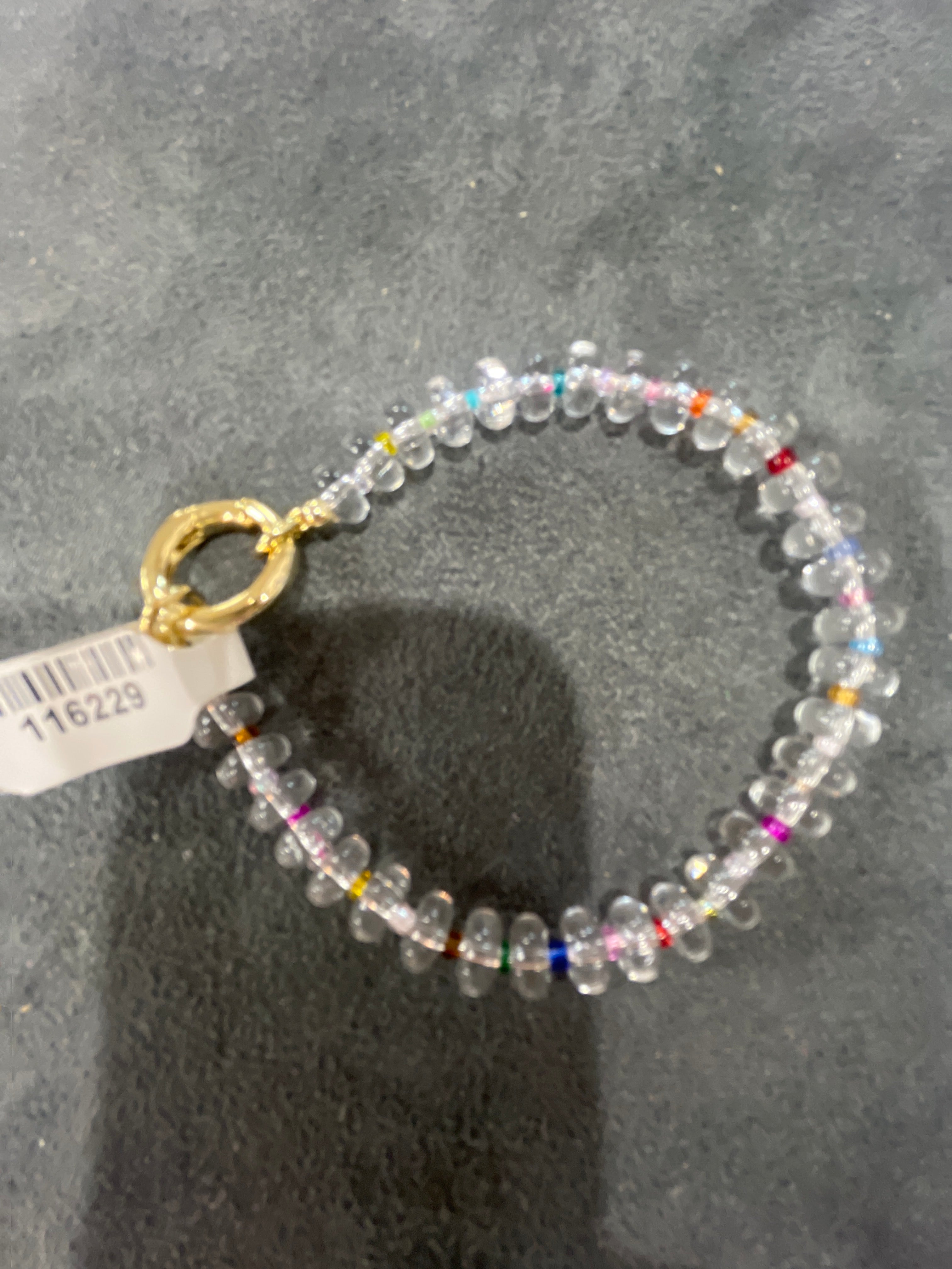 SIS KISS BONDI BEADED BRACELET - CLEAR