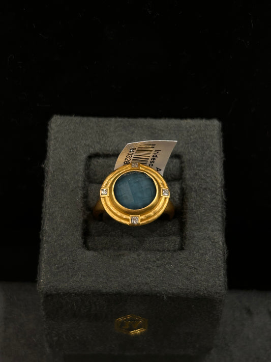 ASTOR RING - IRI PEACOCK BLUE