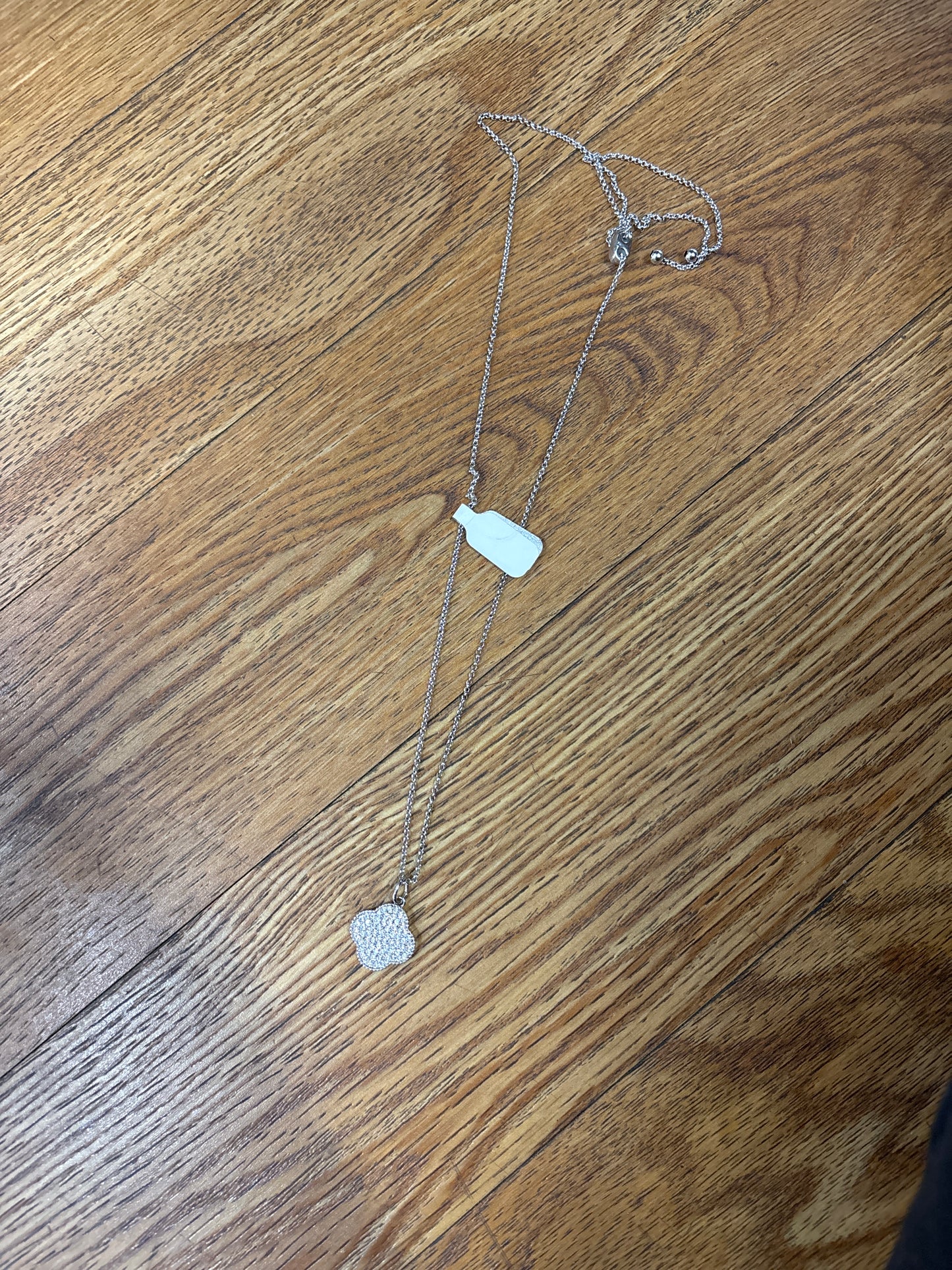 SILVER ENCRUSTED RHINESTONE NECKLACE
