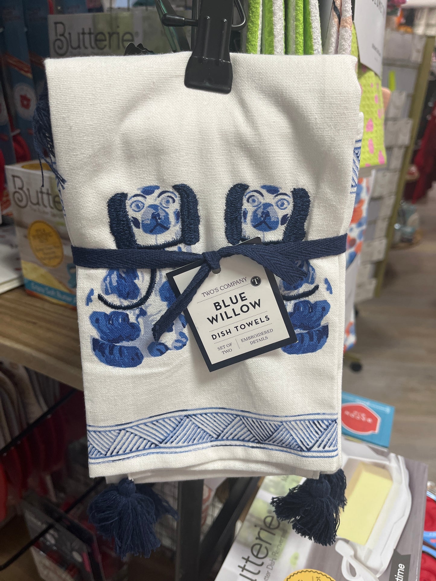 BLUE WILLOW DISH TOWELS - SET OF 2