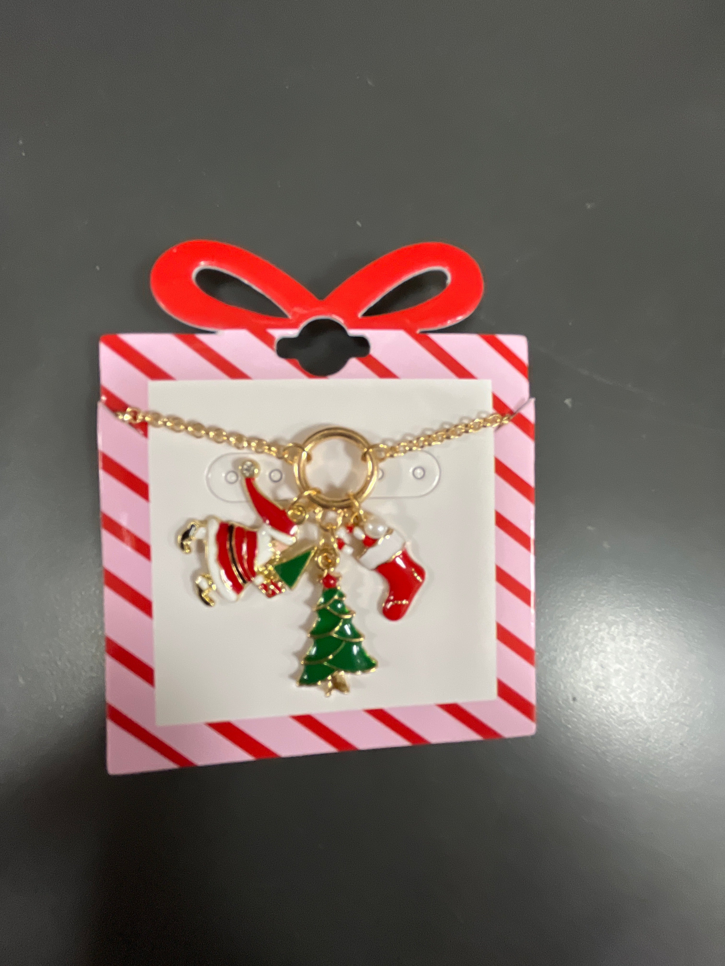 CHRISTMAS THEME CHARM NECKLACE