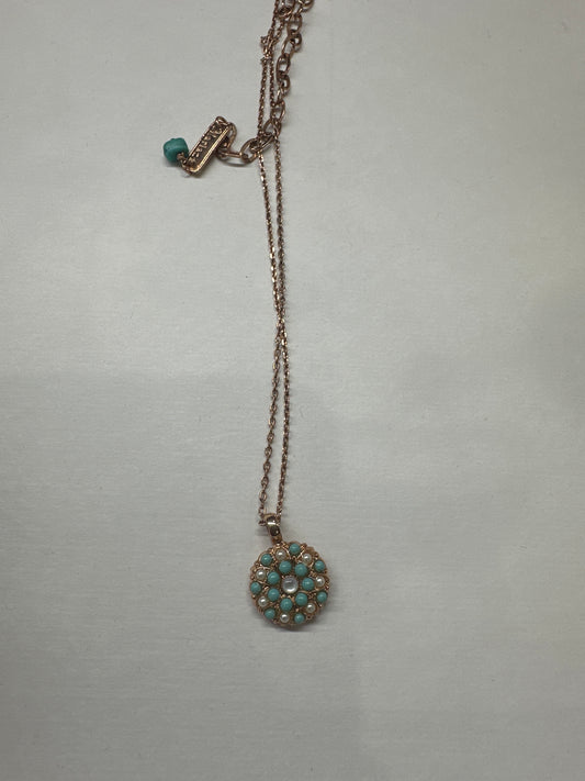 MARIANA NKLC-RG-ANGEL MEDALLION W/TURQUOISE