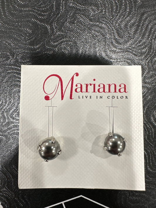 MARIANA EARR-SLVR STUDS - SMOKE