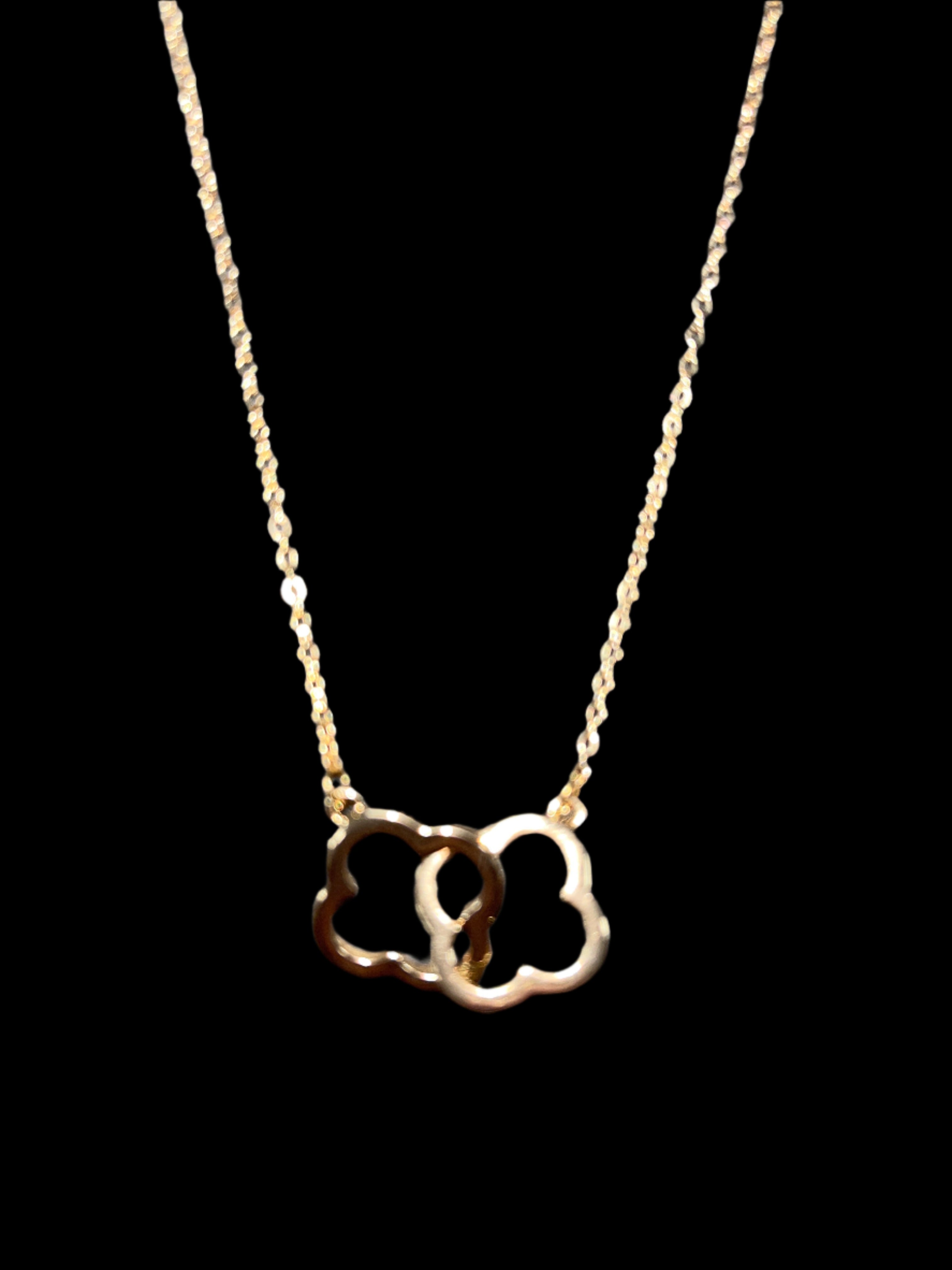 GOLD INTERLOCKING CLOVER NECKLACE