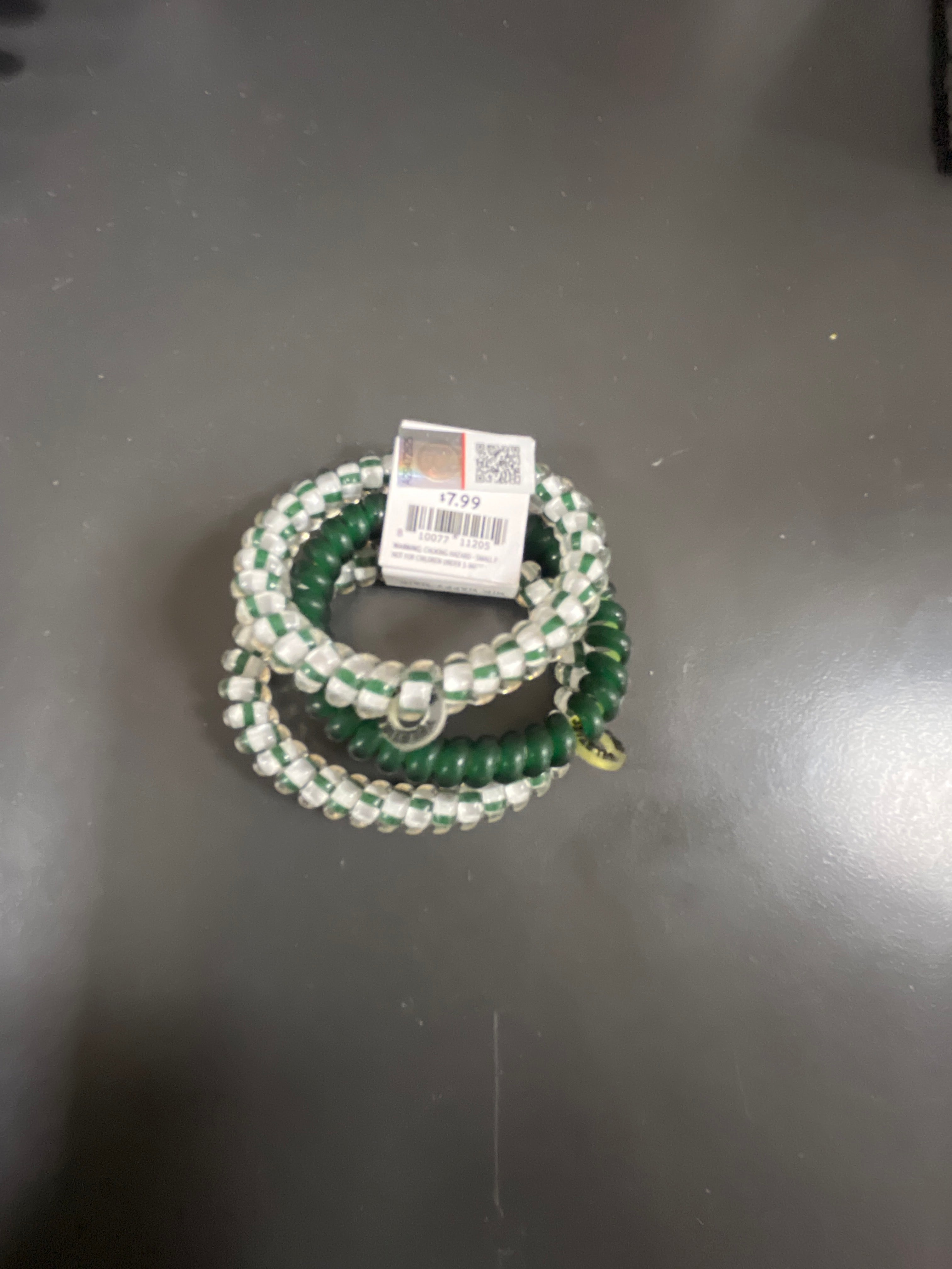 Green & Black Game Day Small Hair Ties