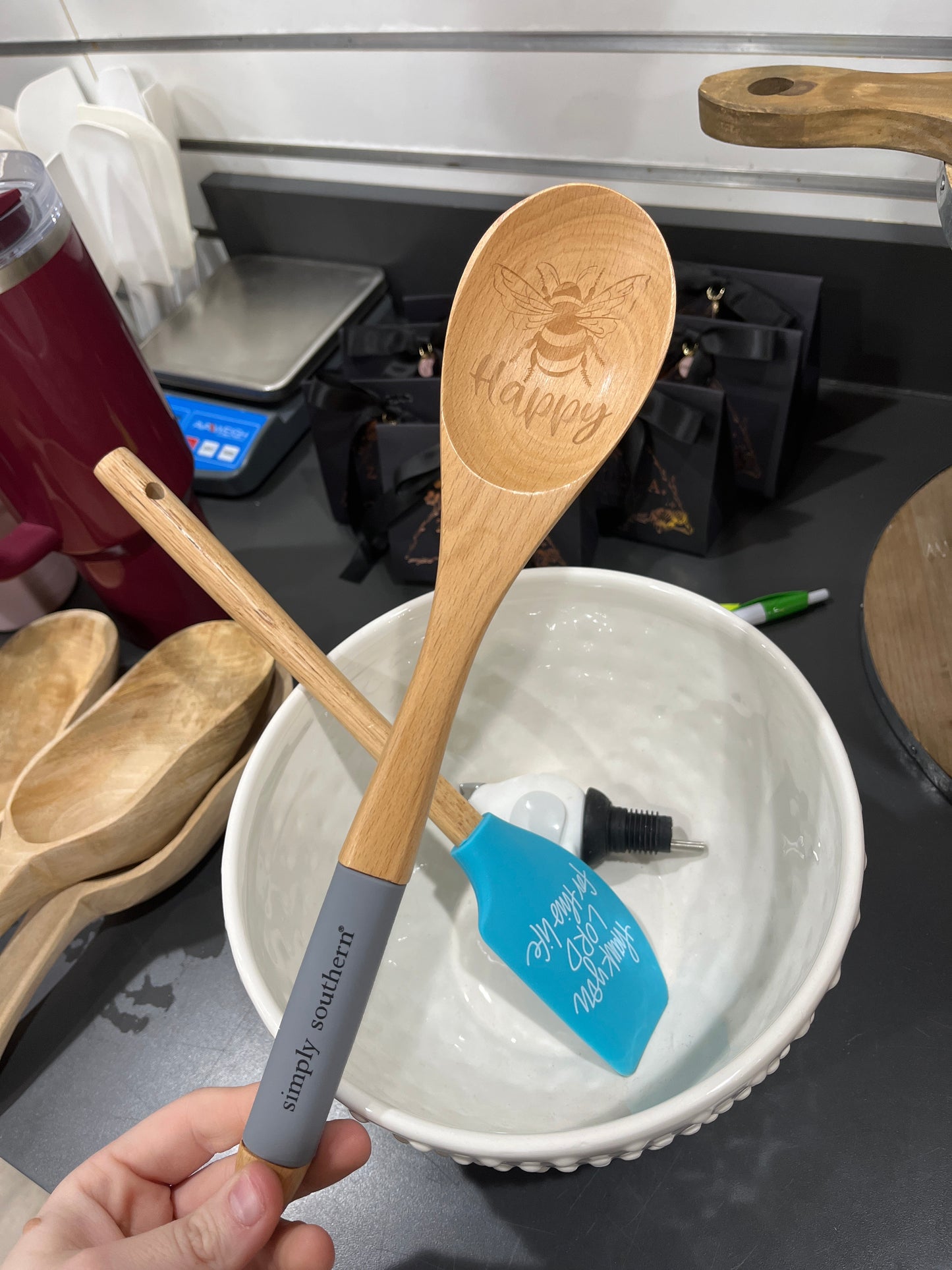 WOODEN SPOON - BEE HAPPY