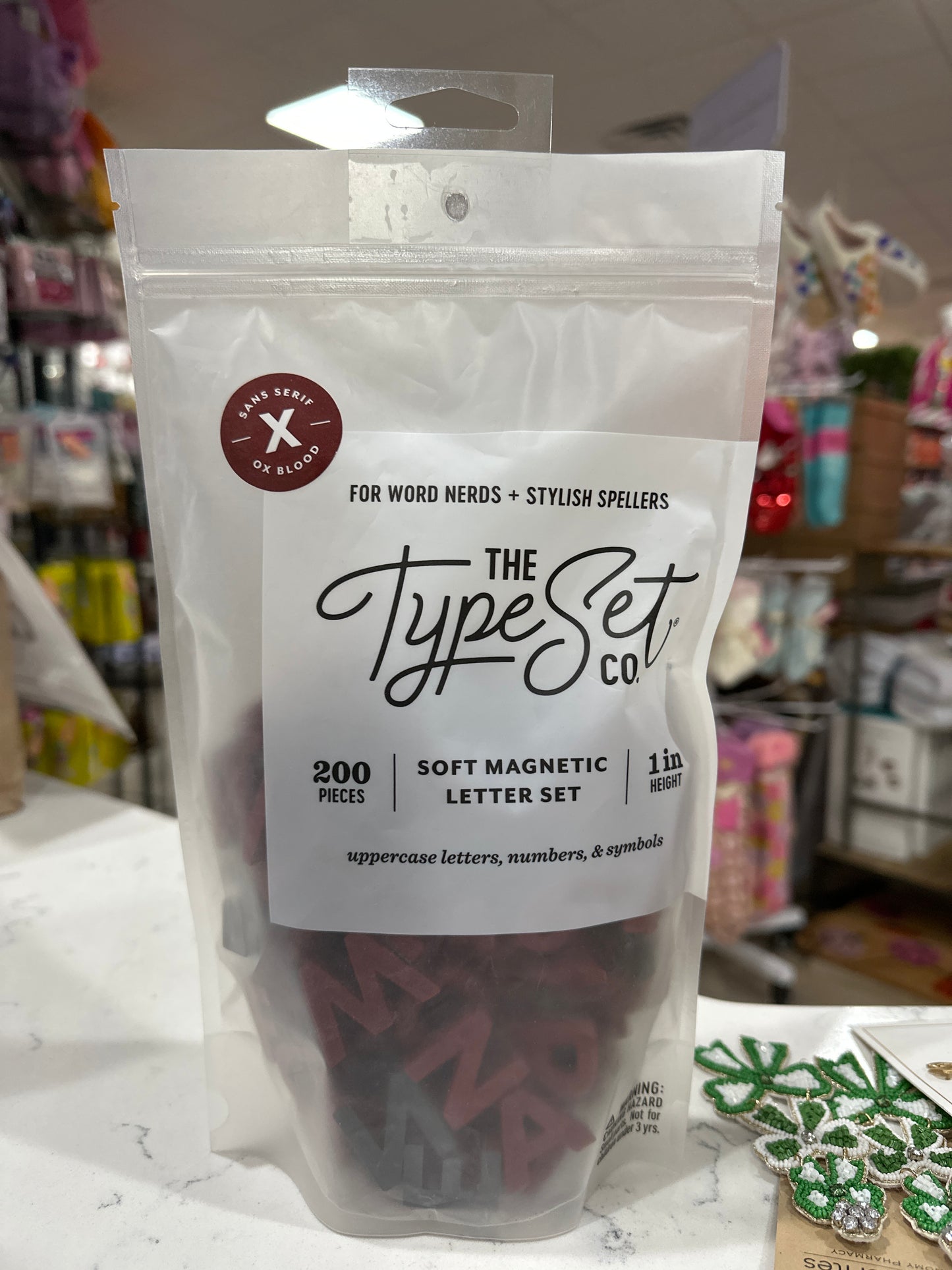 SOFT MAGNETIC LETTERS - OX BLOOD