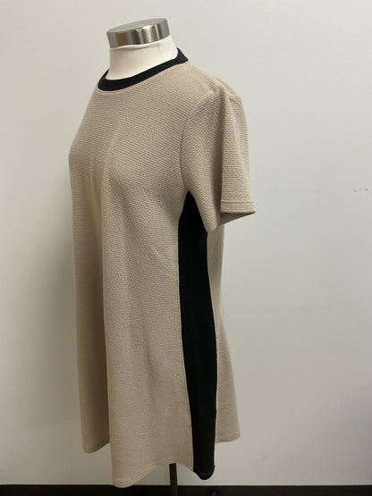 TAUPE & BLACK MINI DRESS