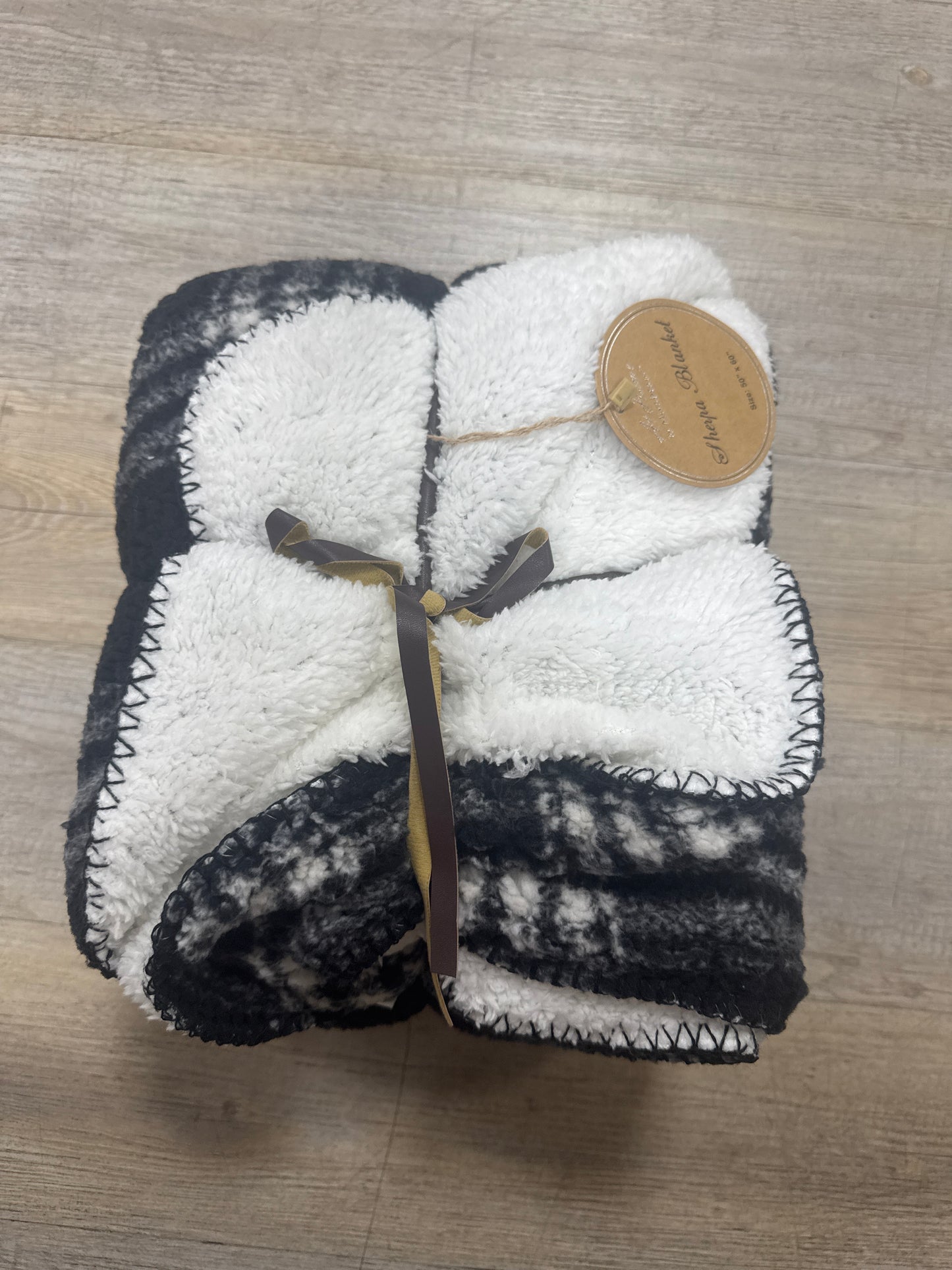 50"X60" SHERPA PLAID BLANKET