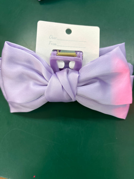CLAW CLIP W/BOW - LAVENDER