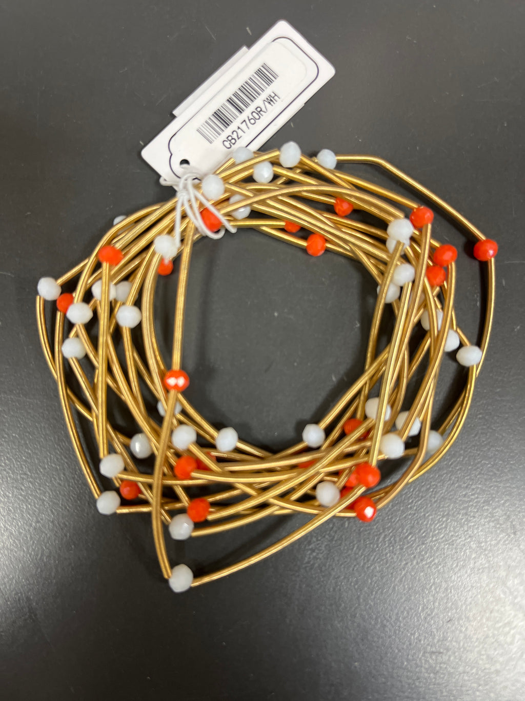 SET OF 12 - GOLD WIRE STRETCH BRACELETS