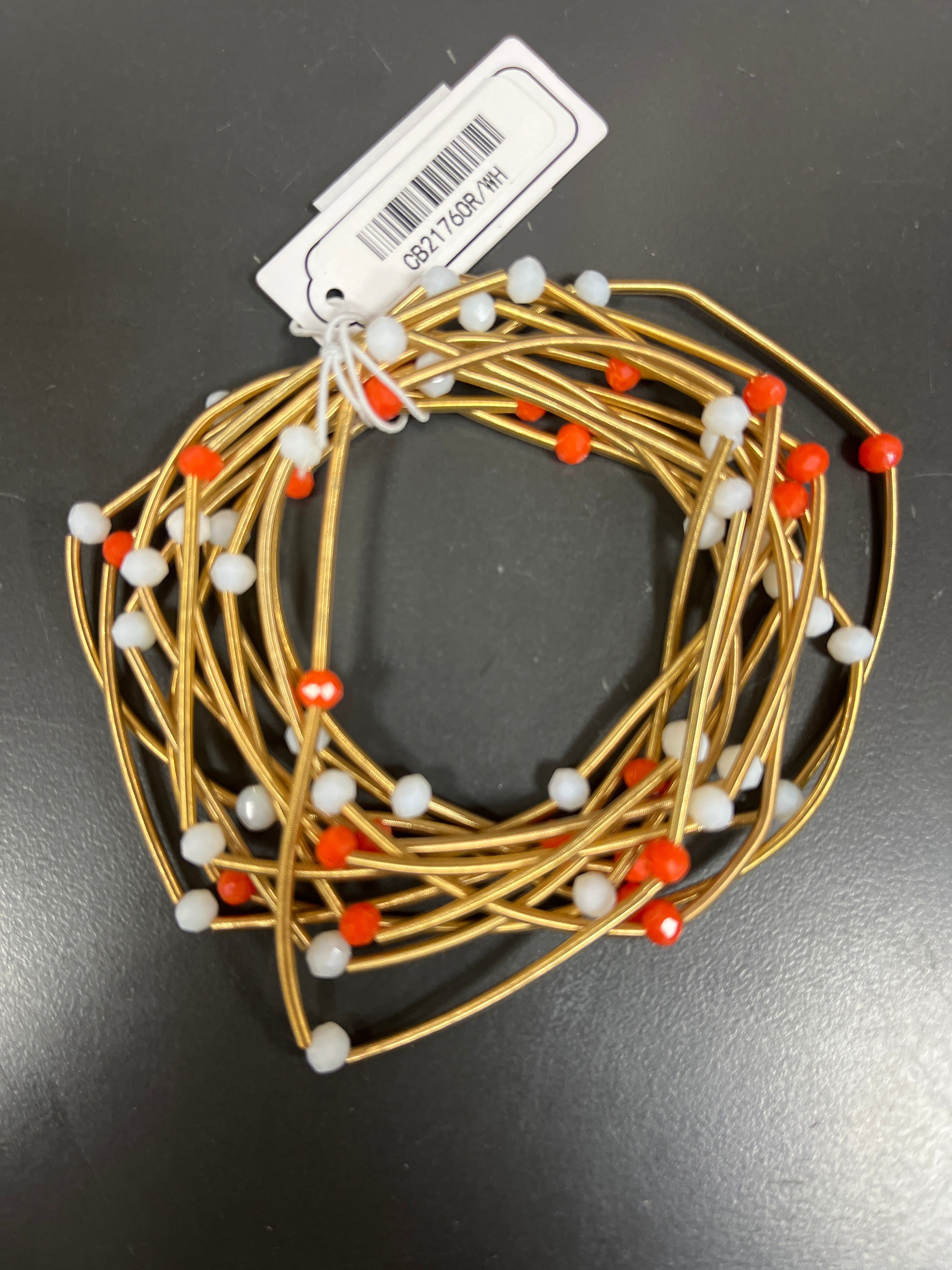 SET OF 12 - GOLD WIRE STRETCH BRACELETS