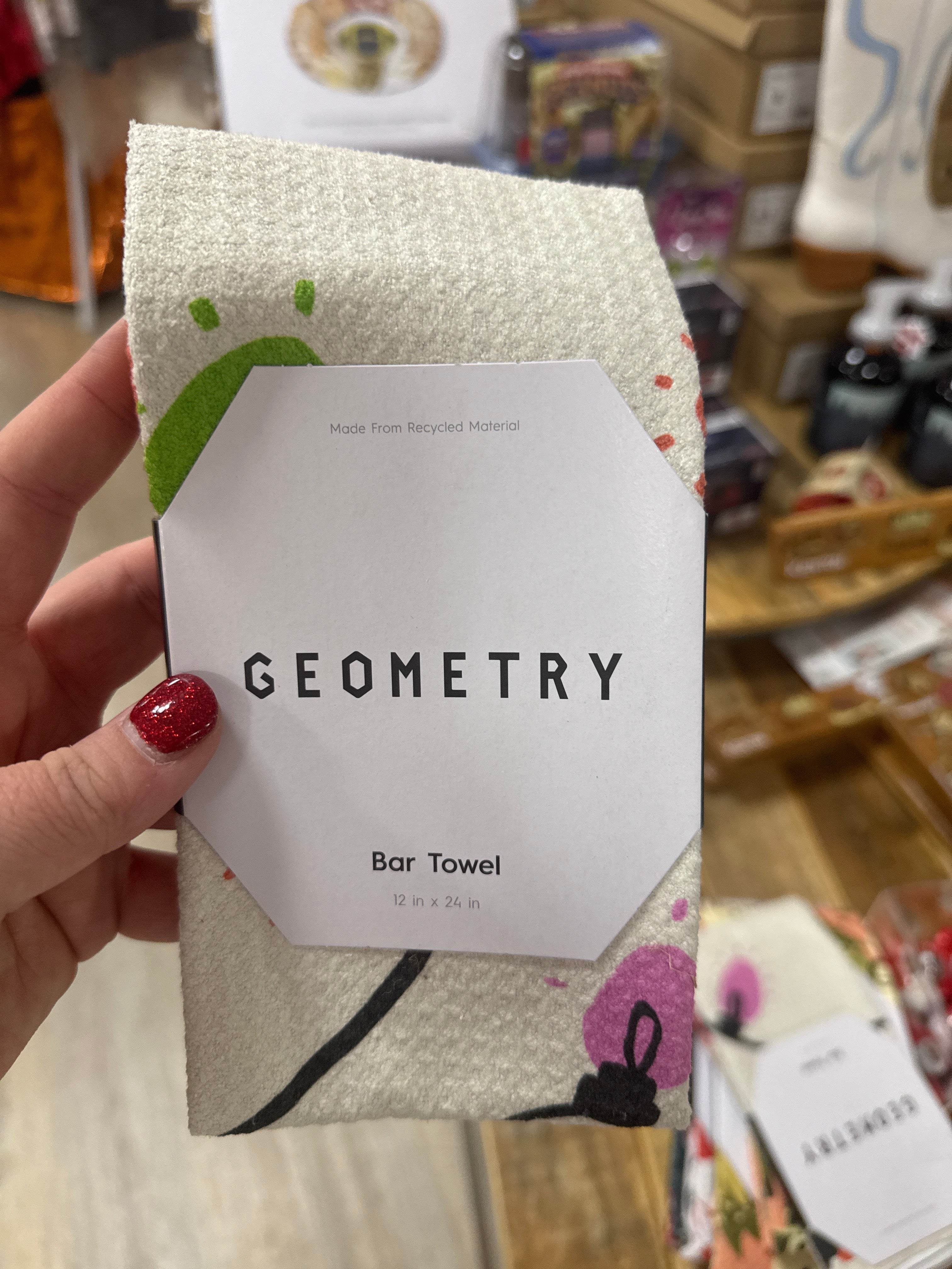 GEOMETRY BAR TOWEL - CHRISTMAS