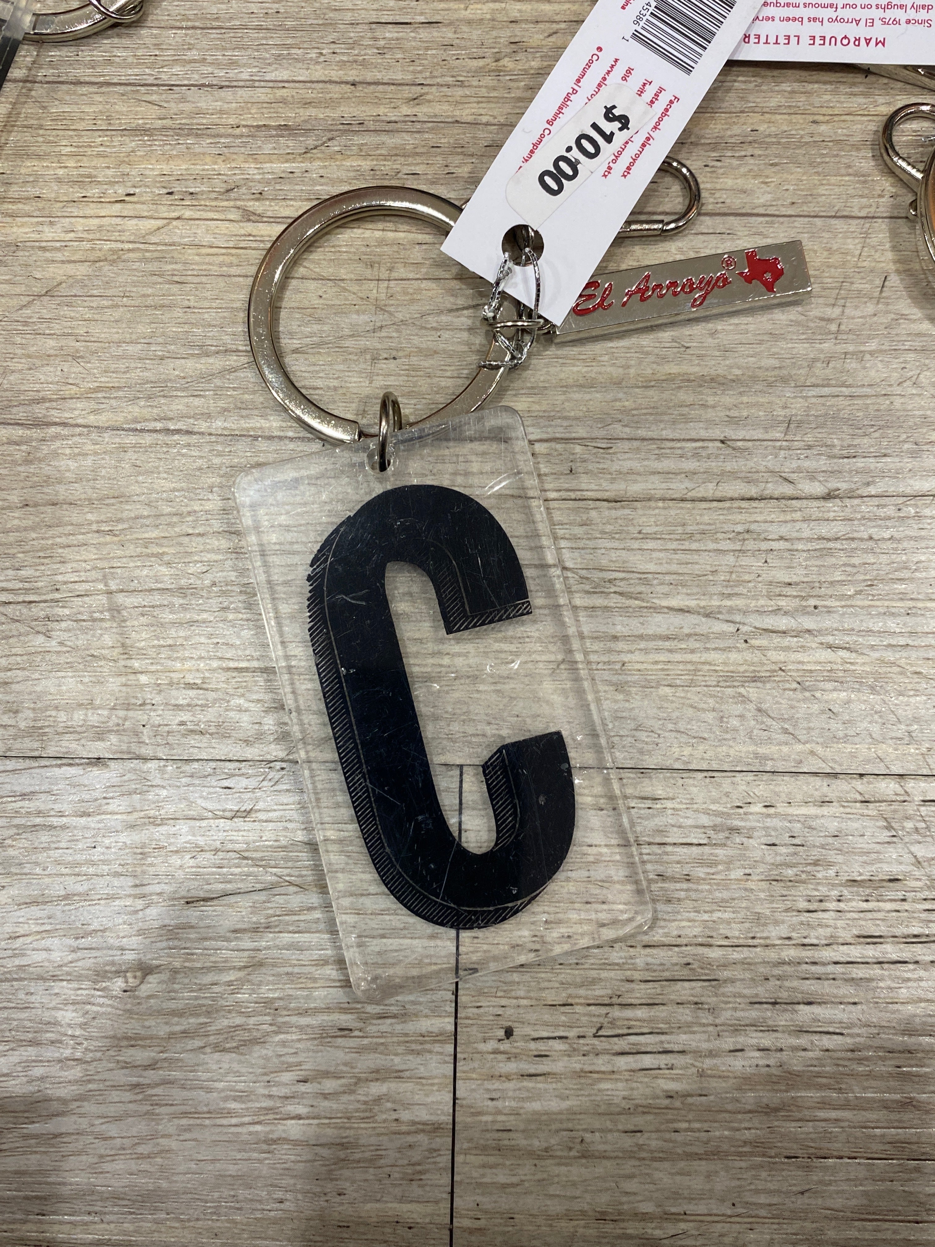 MARQUEE LETTER KEYCHAIN - C