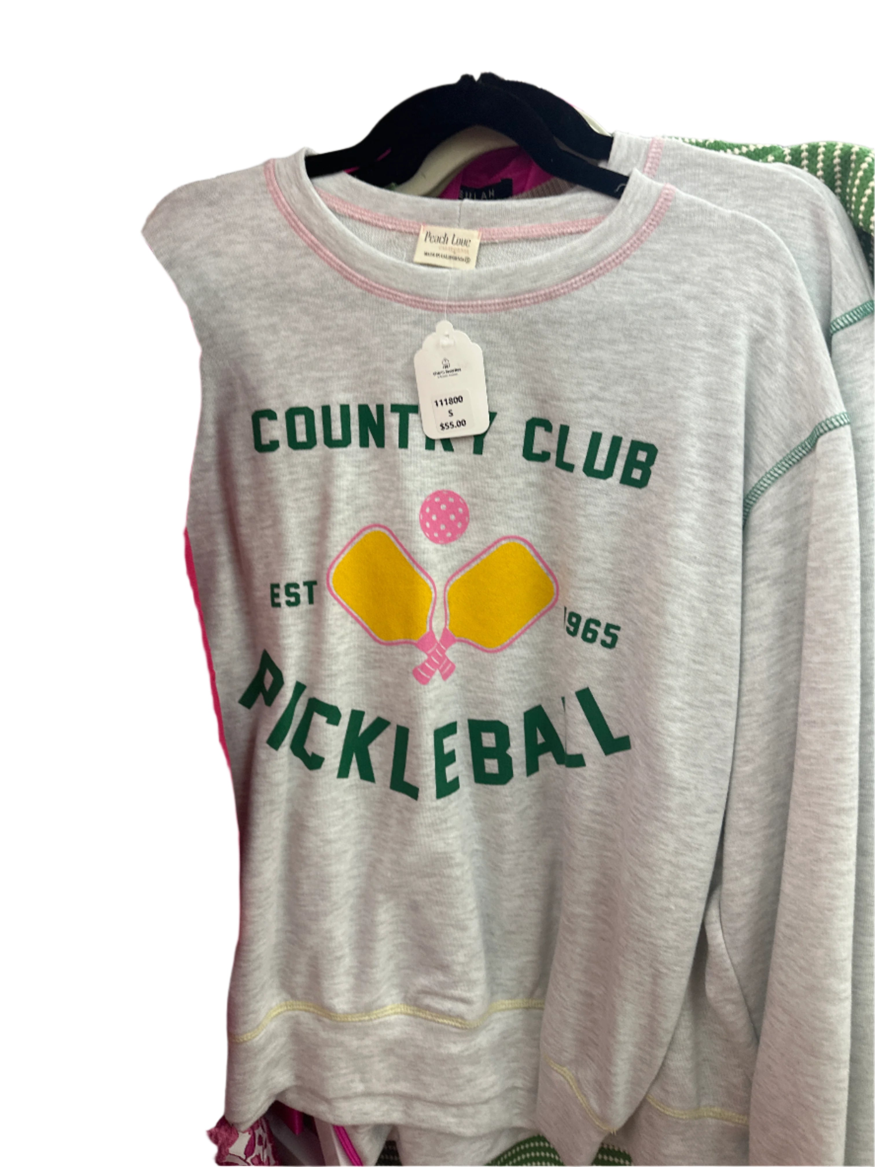 PICKLEBALL SWEATSHIRT - HEATHER GRAY