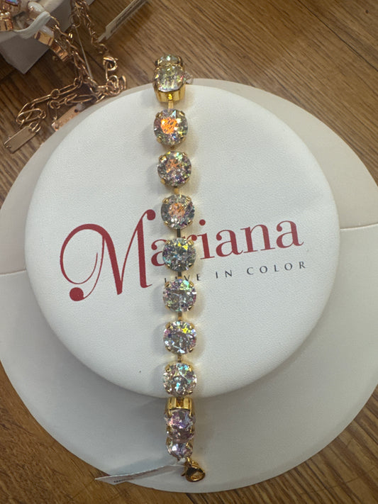 MARIANA BRACELET - YG - CLEAR MEDIUM CRYSTALS