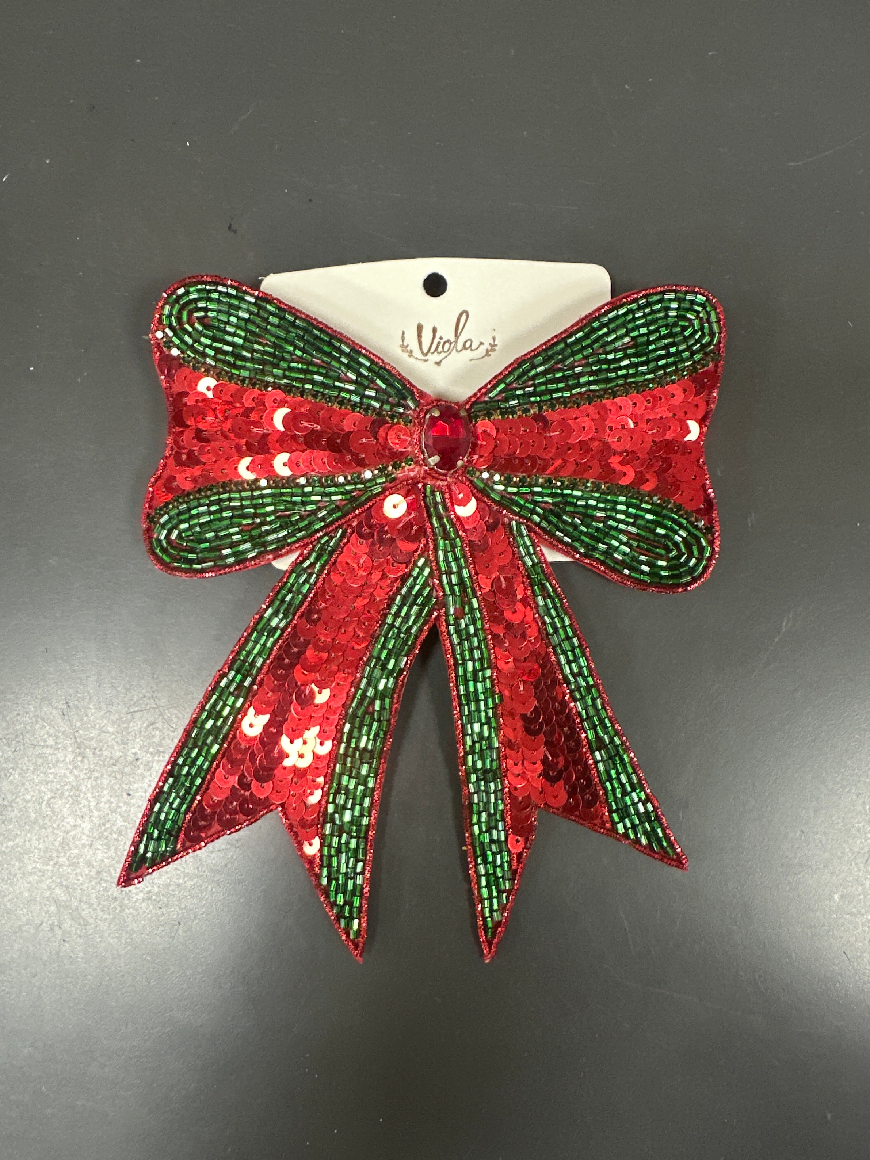 CHRISTMAS RIBBON HAIR CLIP