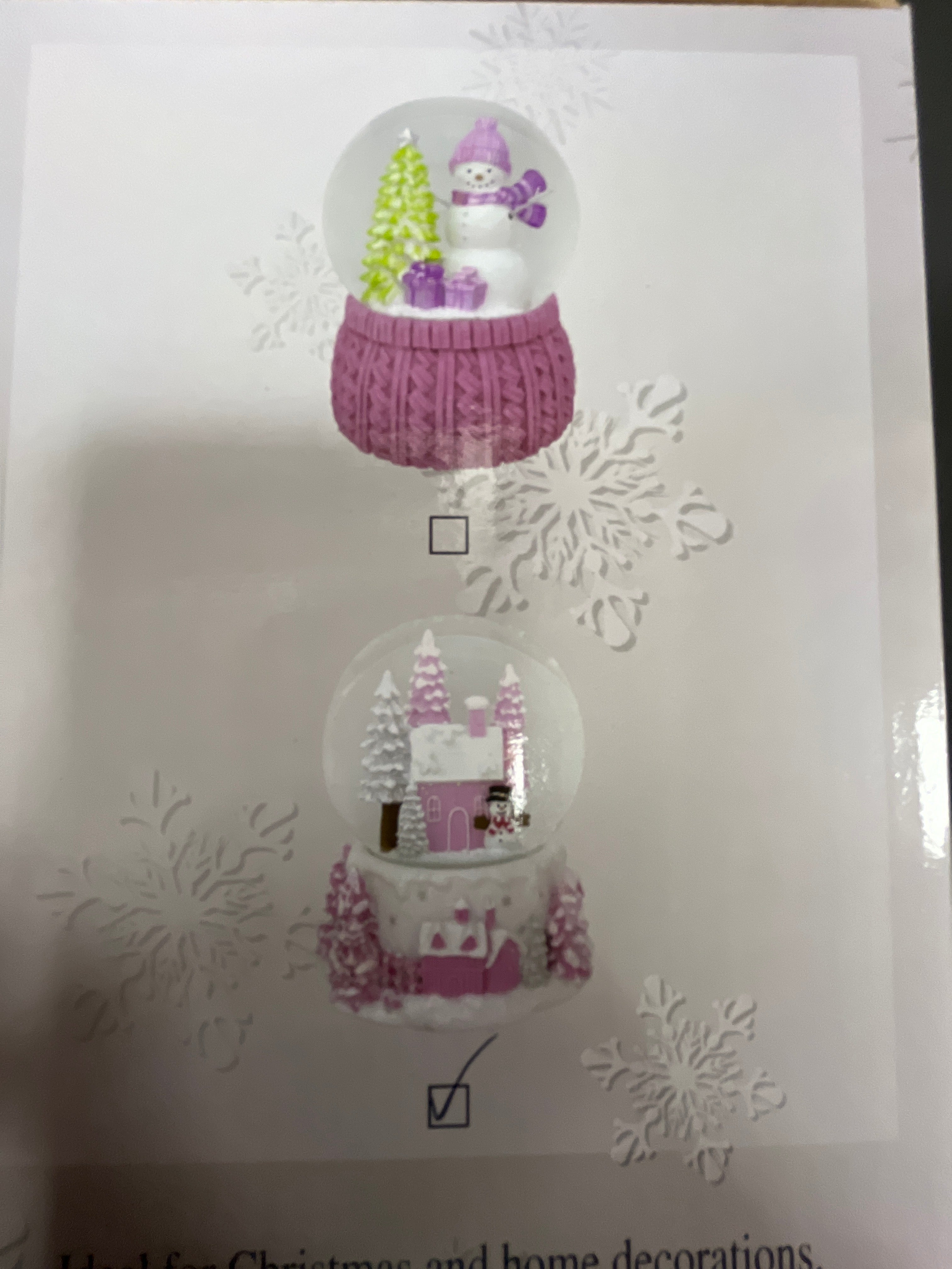 100MM MUSICAL SUGARPLUM CHRISTMAS WATER GLOBE - ASSORTED