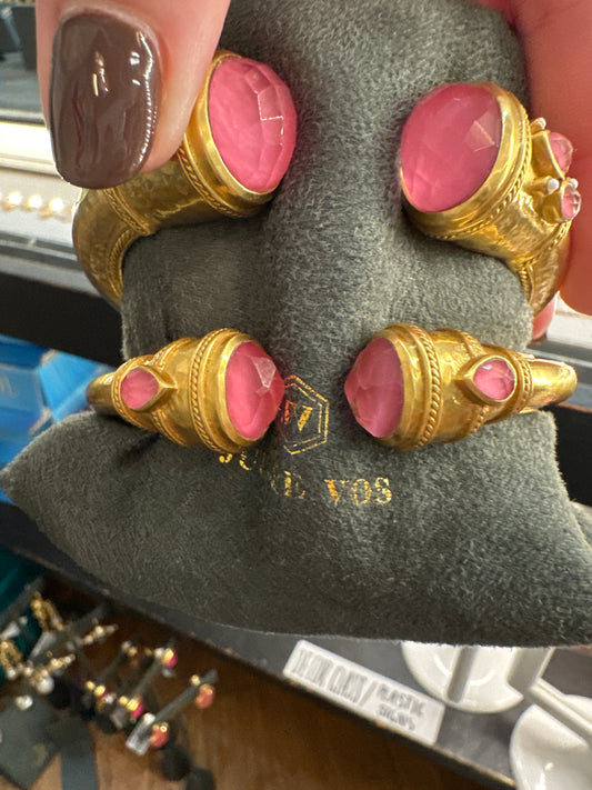 CANNES DEMI CUFF IRIDESCENT PEONY PINK