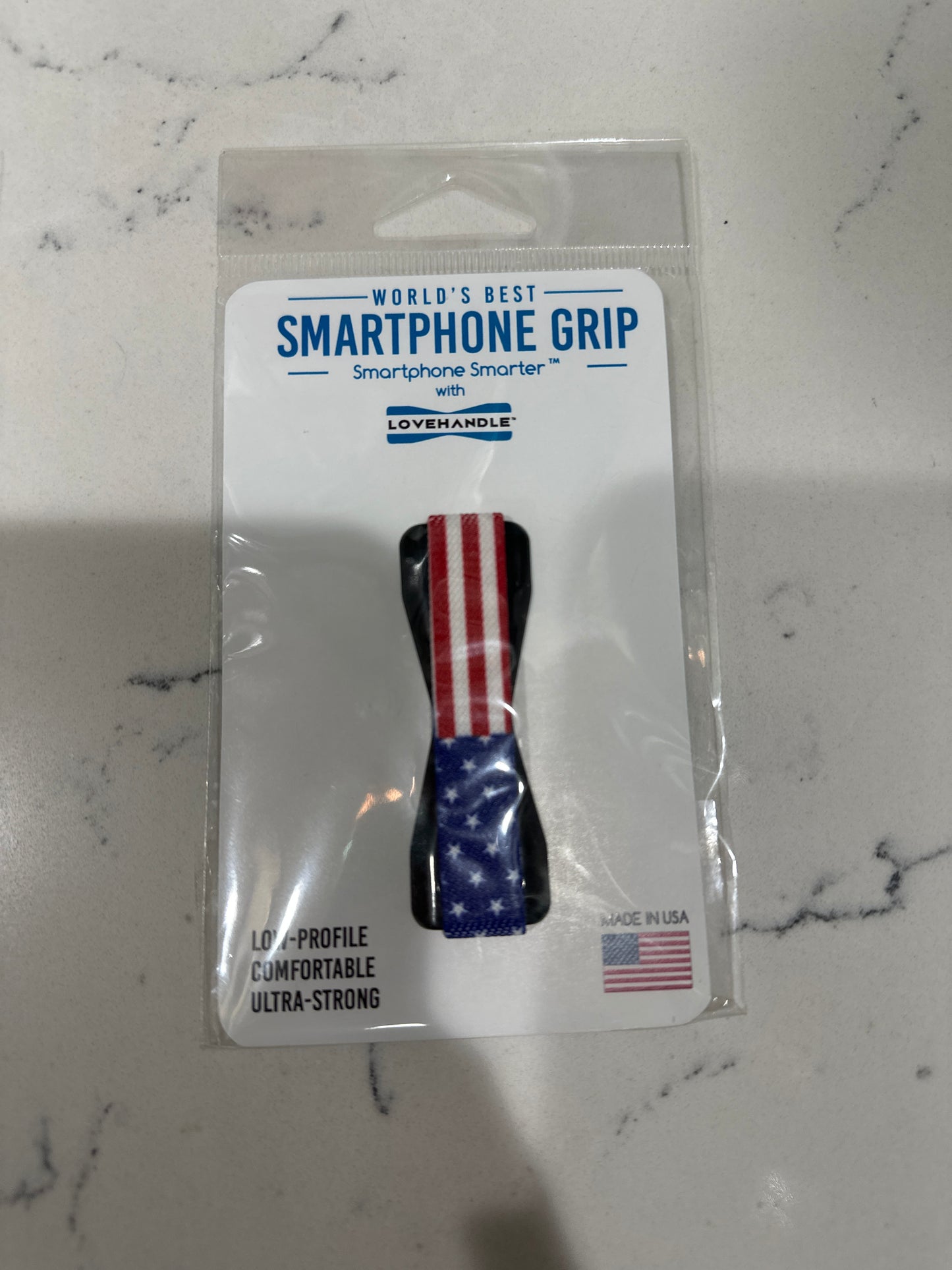 ELASTIC PHONE GRIP- AMERICAN FLAG ***