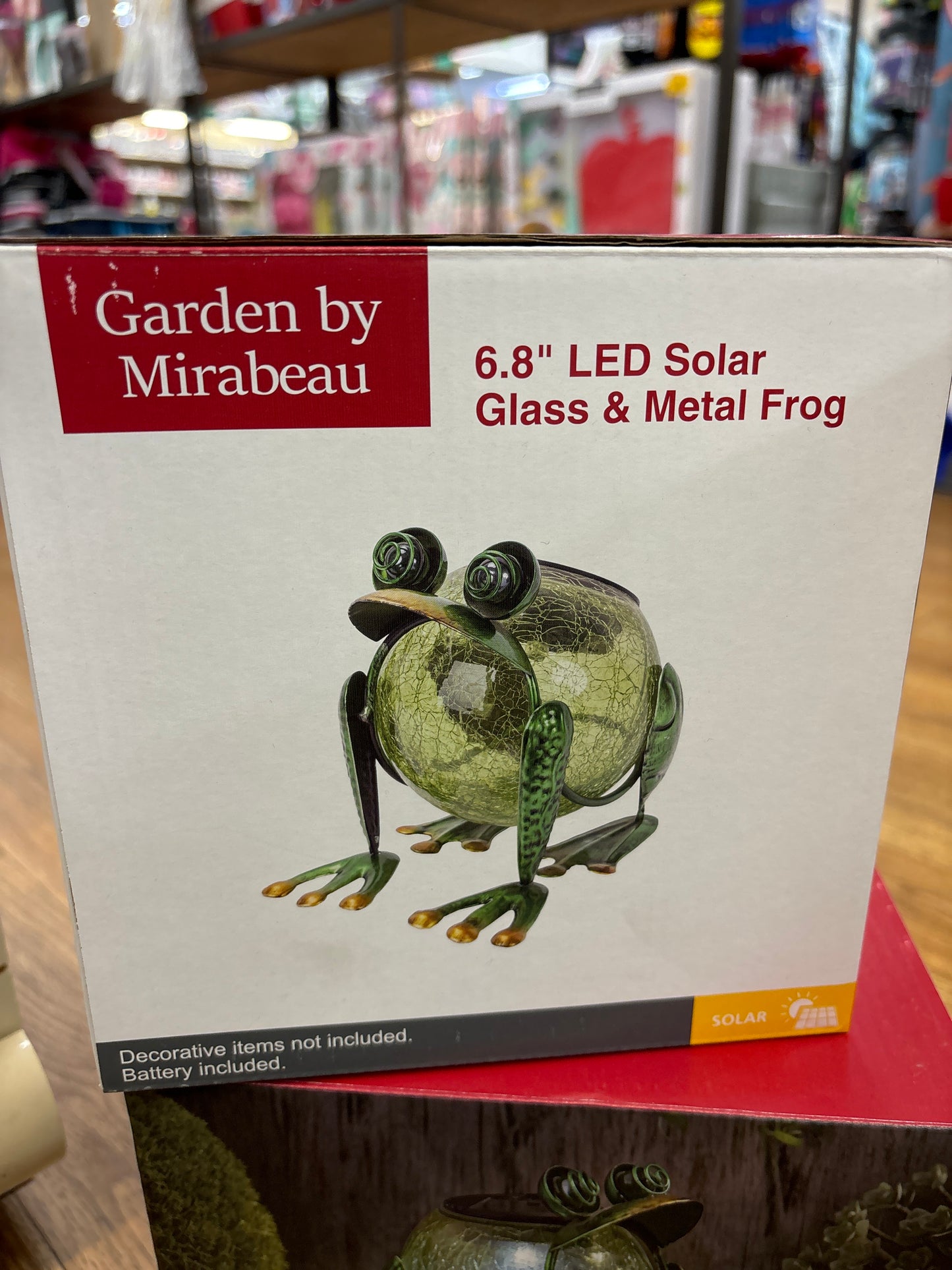 LED SOLAR GLASS & METAL FROG