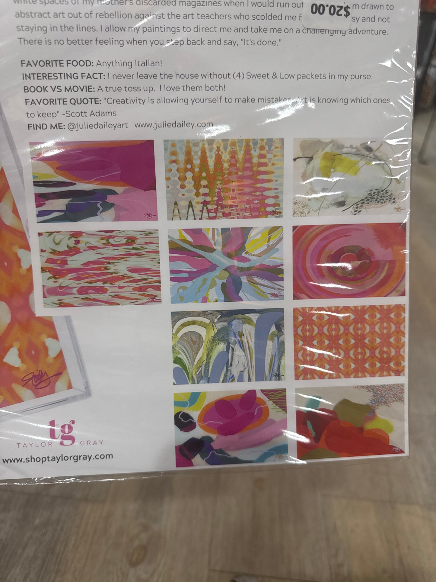 TRAY INSERT (11X17) - JULIE DAILEY VOL 2