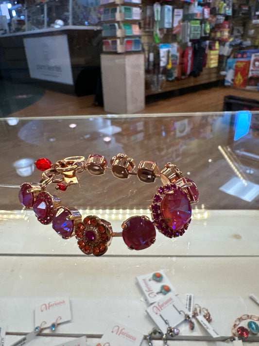 MARIANA PINK CRYSTAL CLUSTER BRACELET