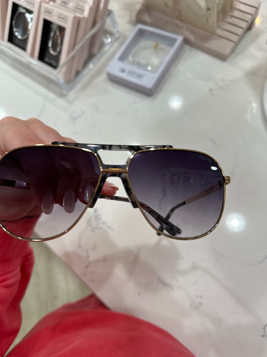 FREYRS SUNGLASSES - LOGAN - LIGHT GOLD/ GRAY