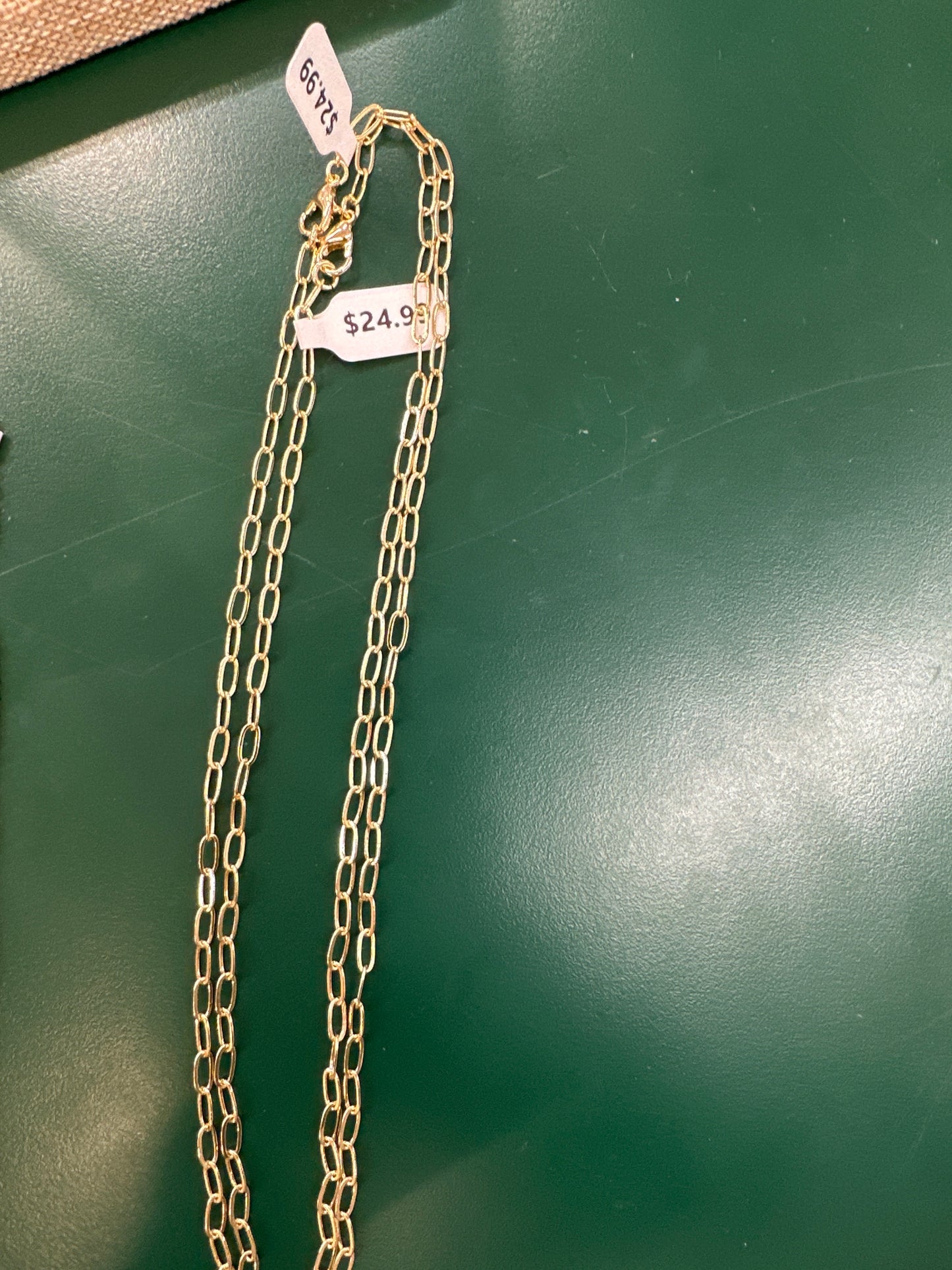 PAPERCLIP CHAIN - GOLD - 18"