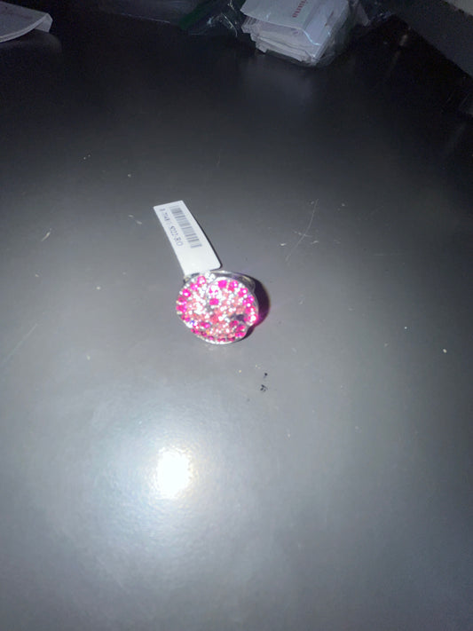 MARIANA - RING - SILVER PINK MEDALLION