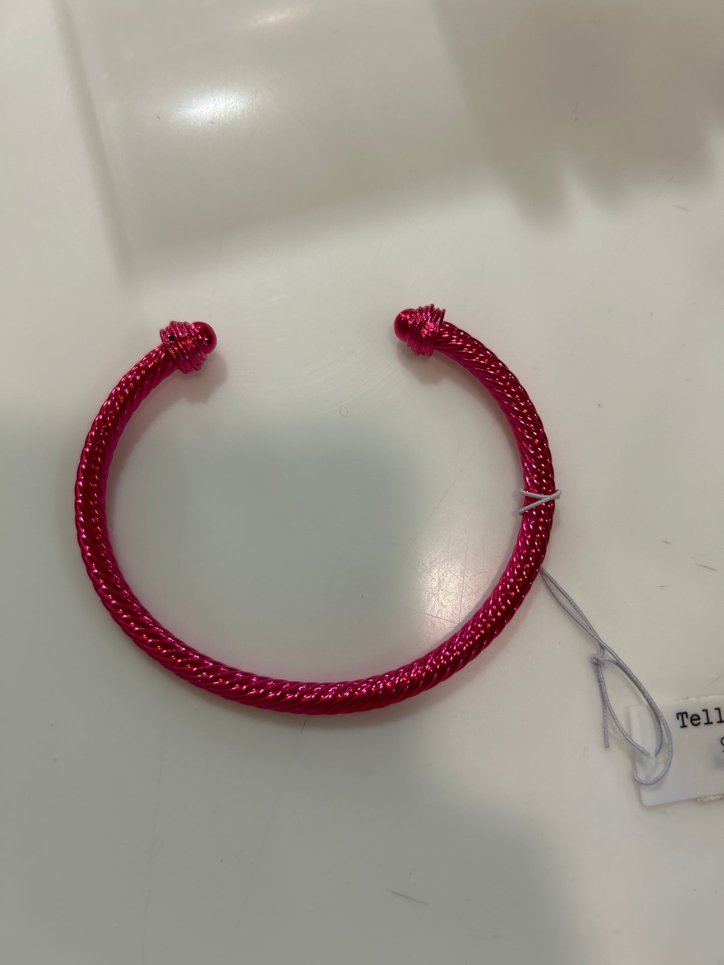 YORKSHIRE CABLE BRACELET - FUSCHIA