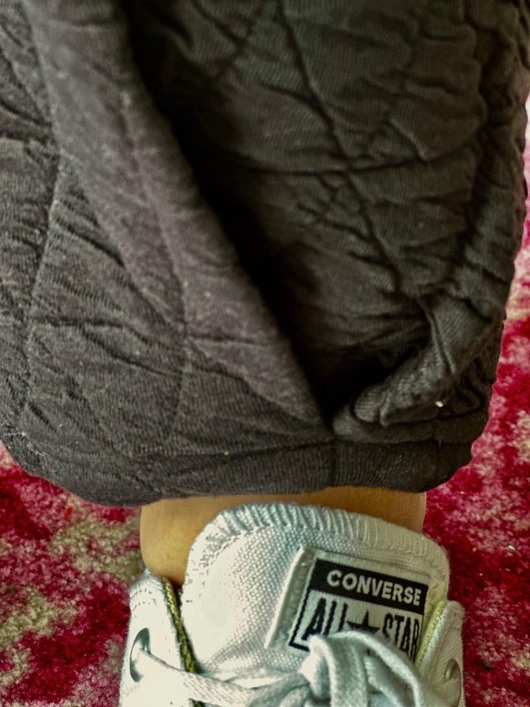 Lux Black Quilted Set