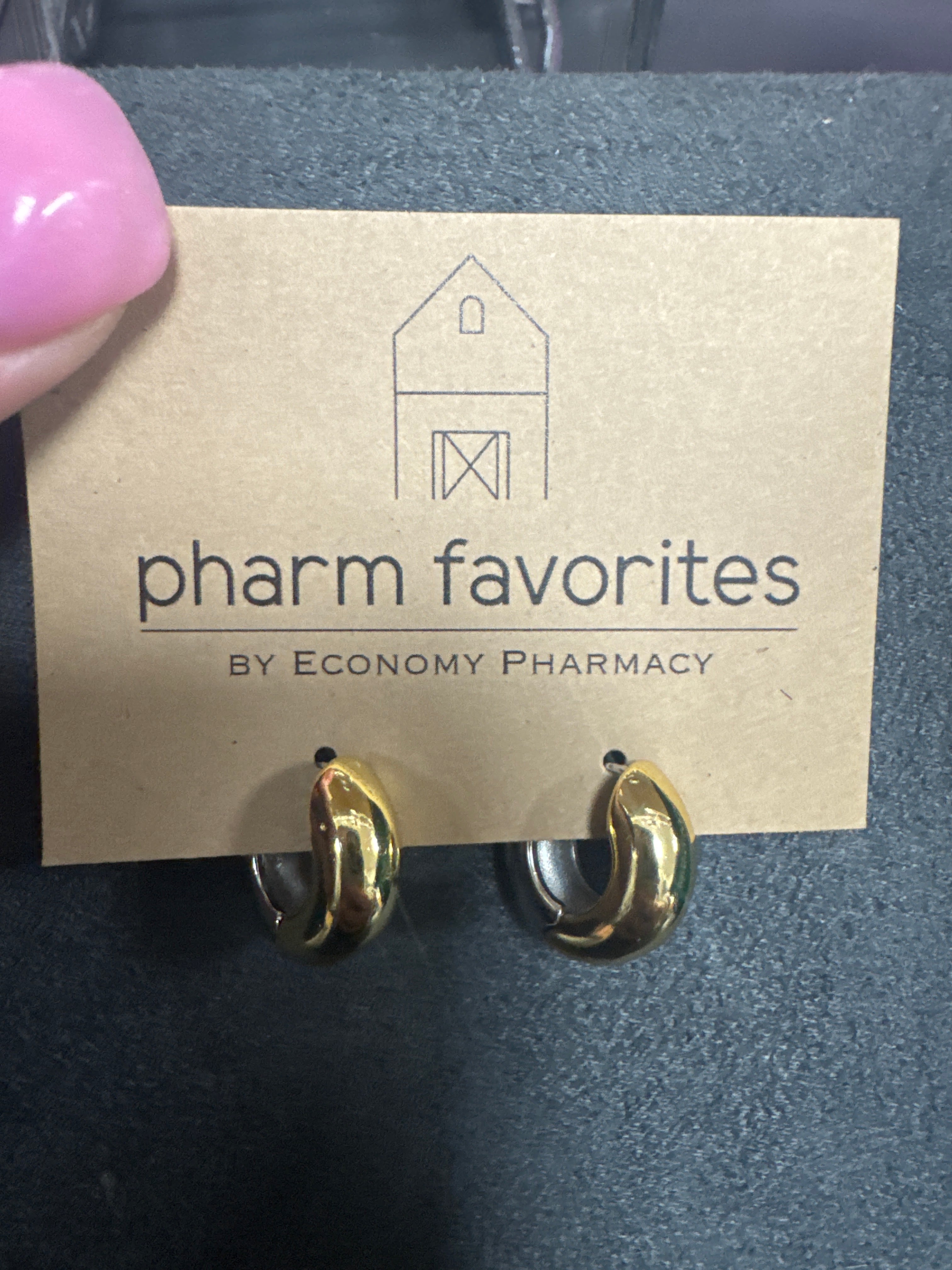 GOLD & SILVER CHUNKY HUGGY EARRINGS