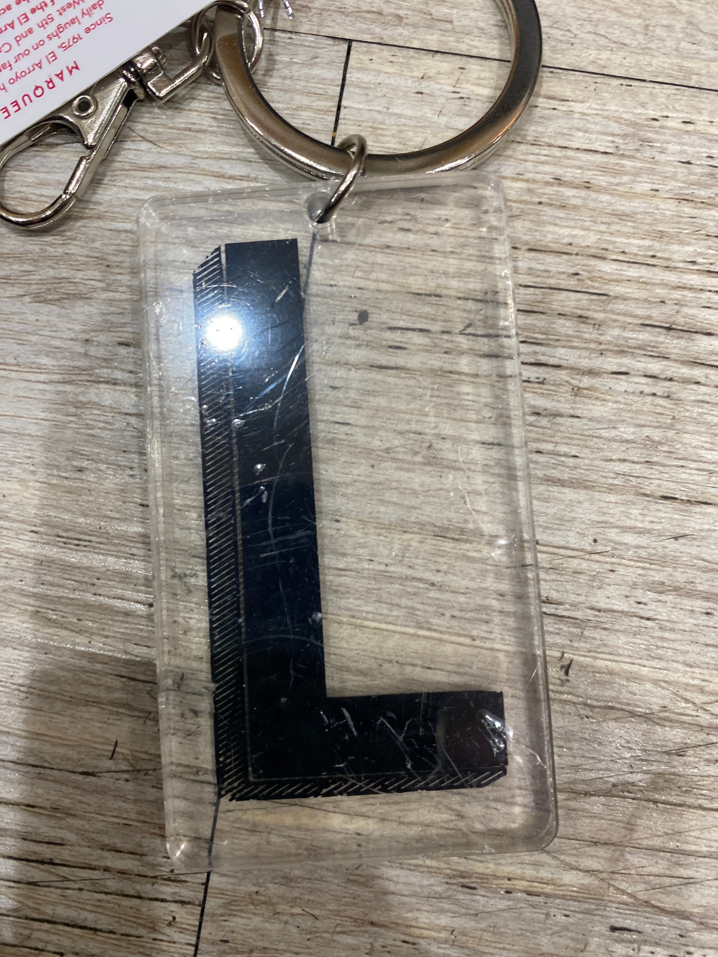 MARQUEE LETTER KEYCHAIN - L