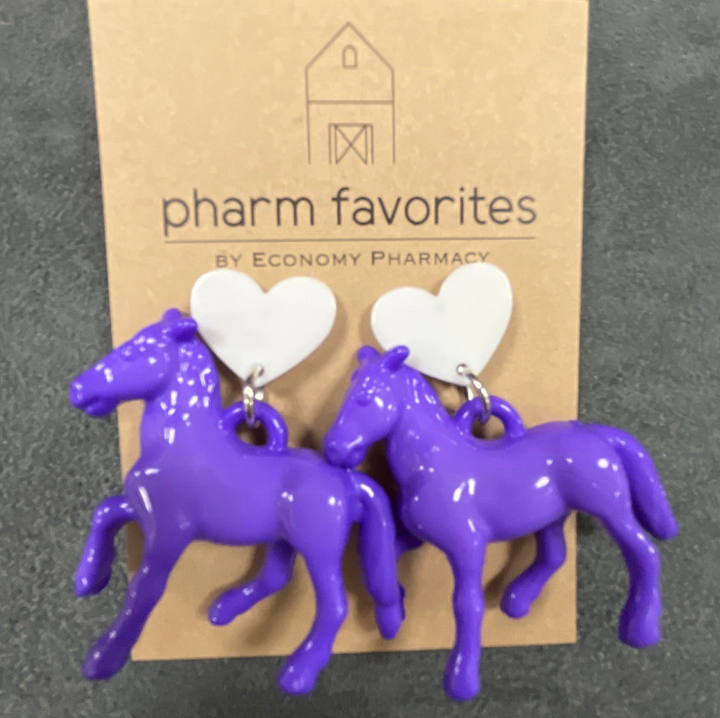ACRYLIC PONY EARRINGS