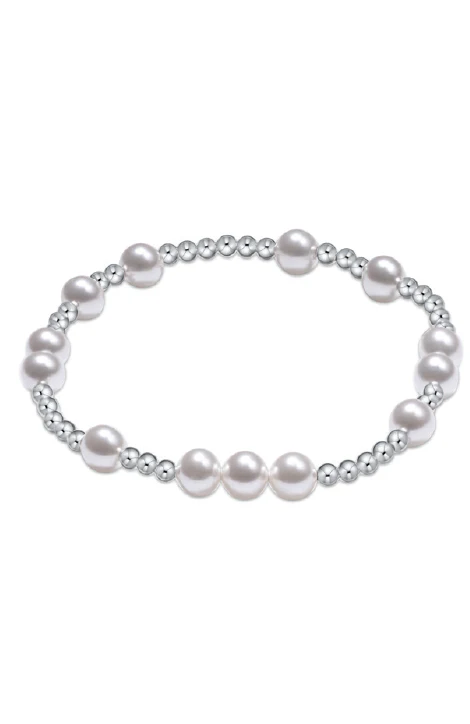 Hope Unwritten Sterling 6mm Bead Bracelet - Pearl